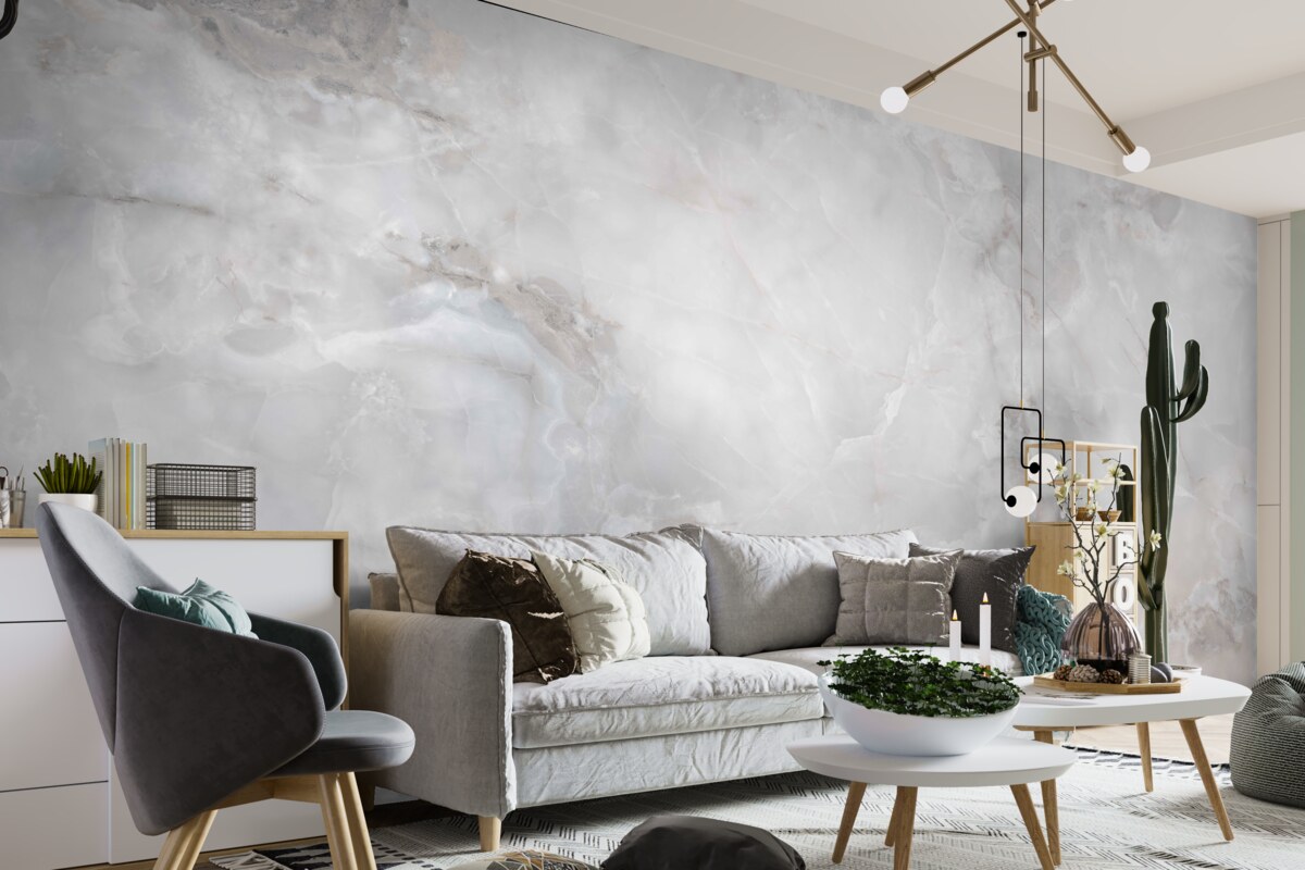 Fotobehang dichte wolken die door zonlicht worden doorbroken