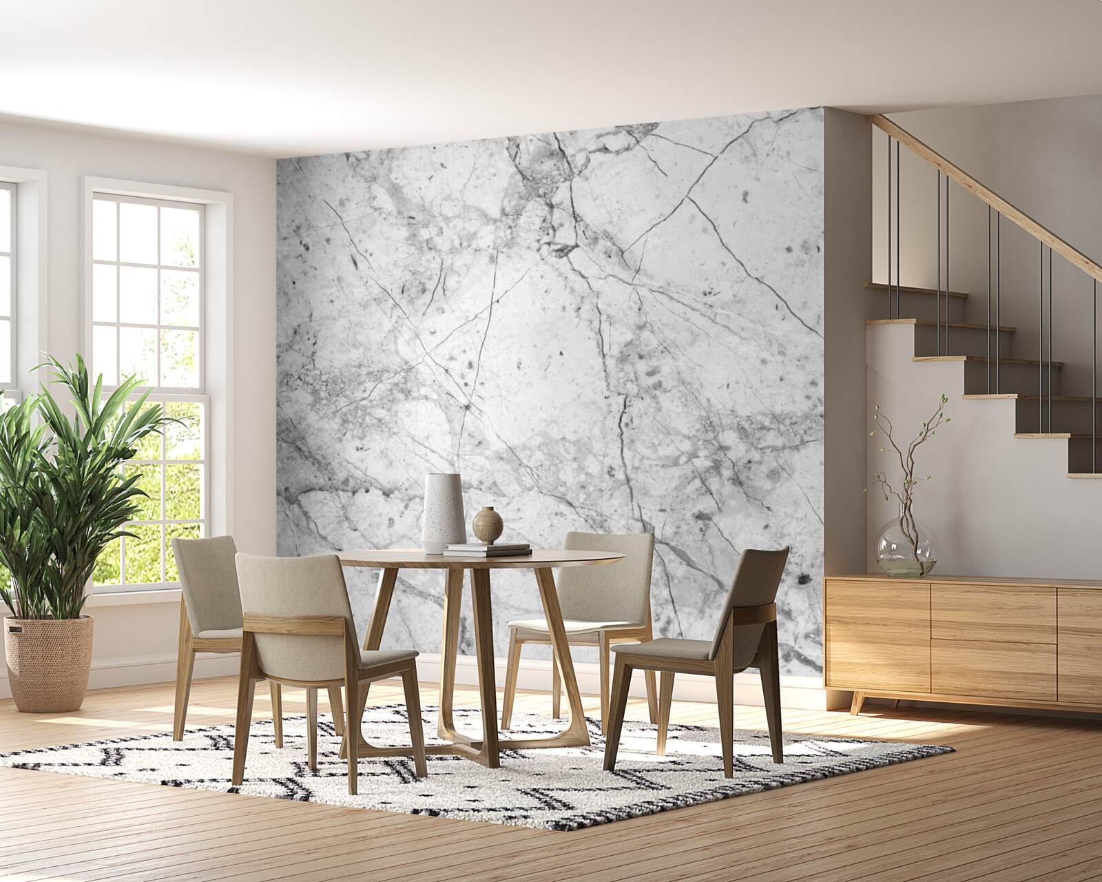 Fotobehang licht gemarmerde textuur