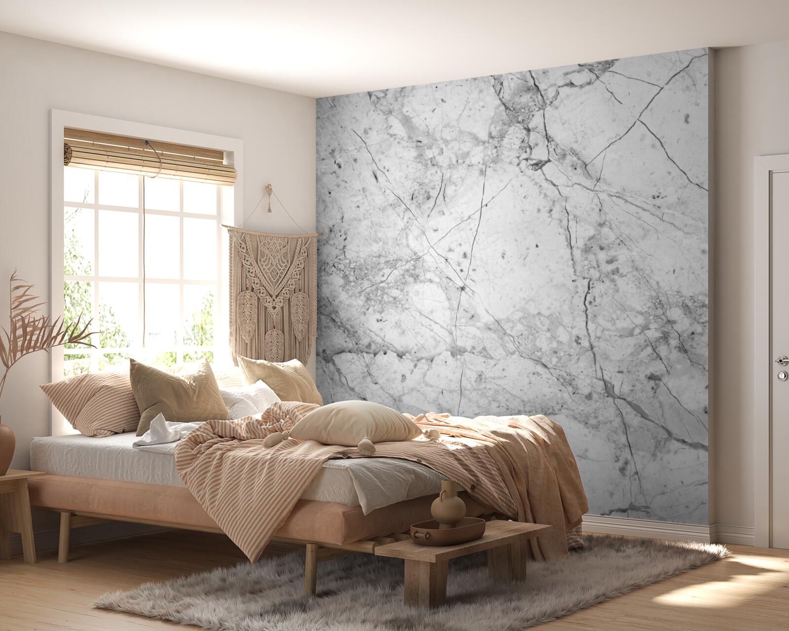 Fotobehang licht gemarmerde textuur