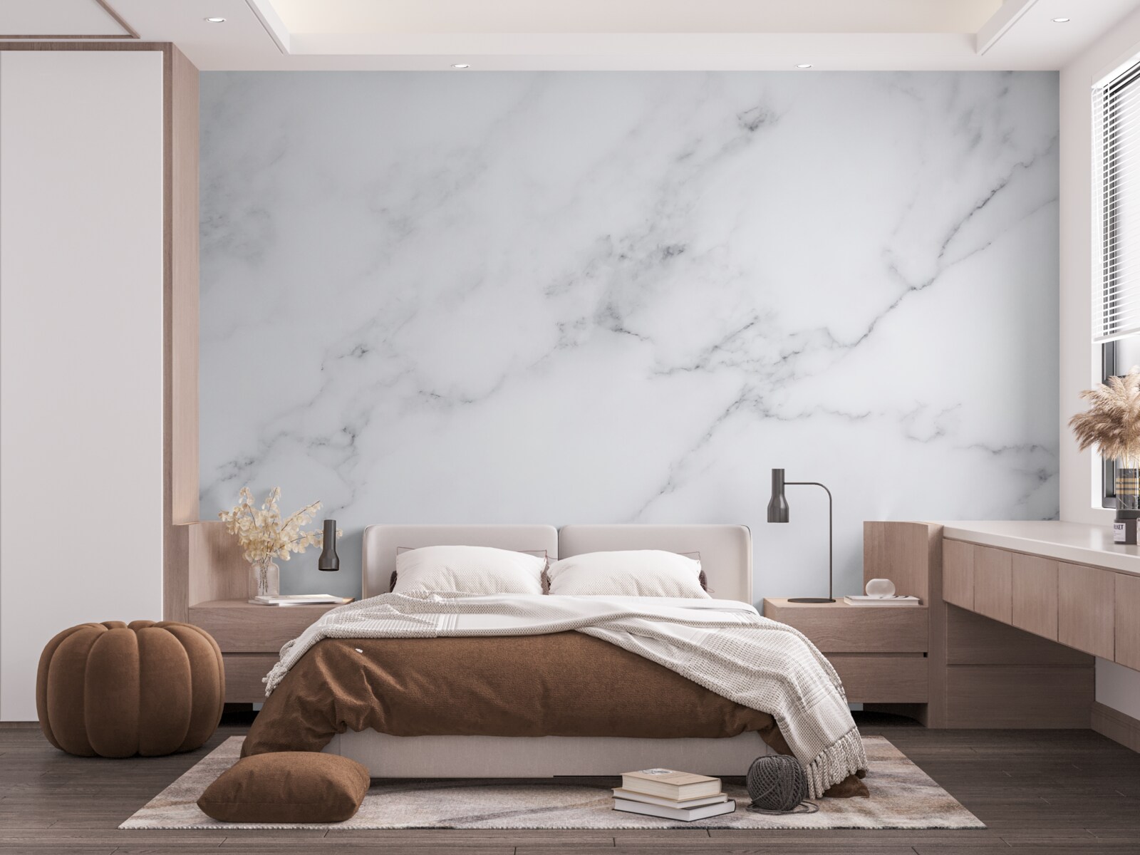 Fotobehang Sneeuwwit en zilveren mist