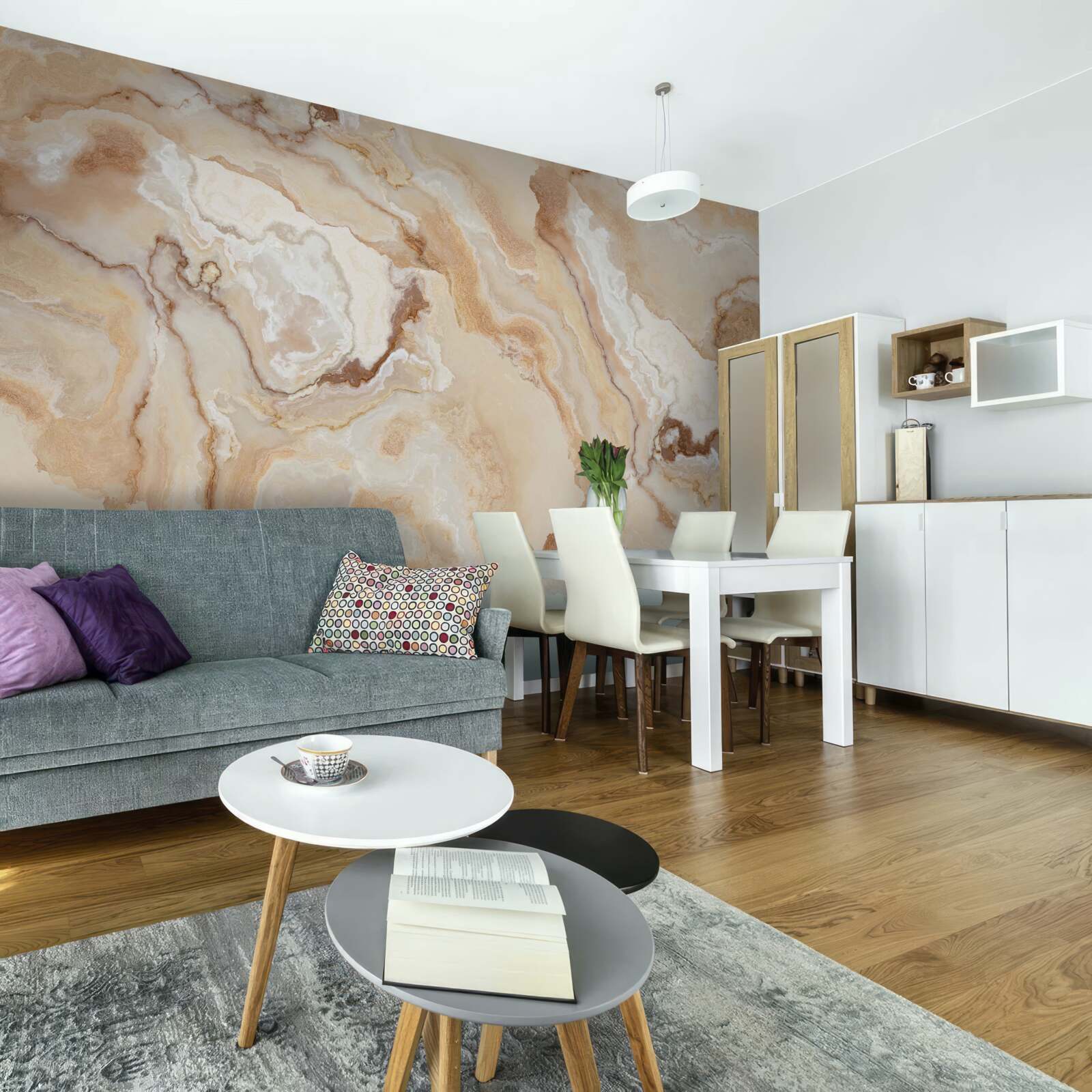 Fotobehang de onyx zakte weg in een donkere vlek