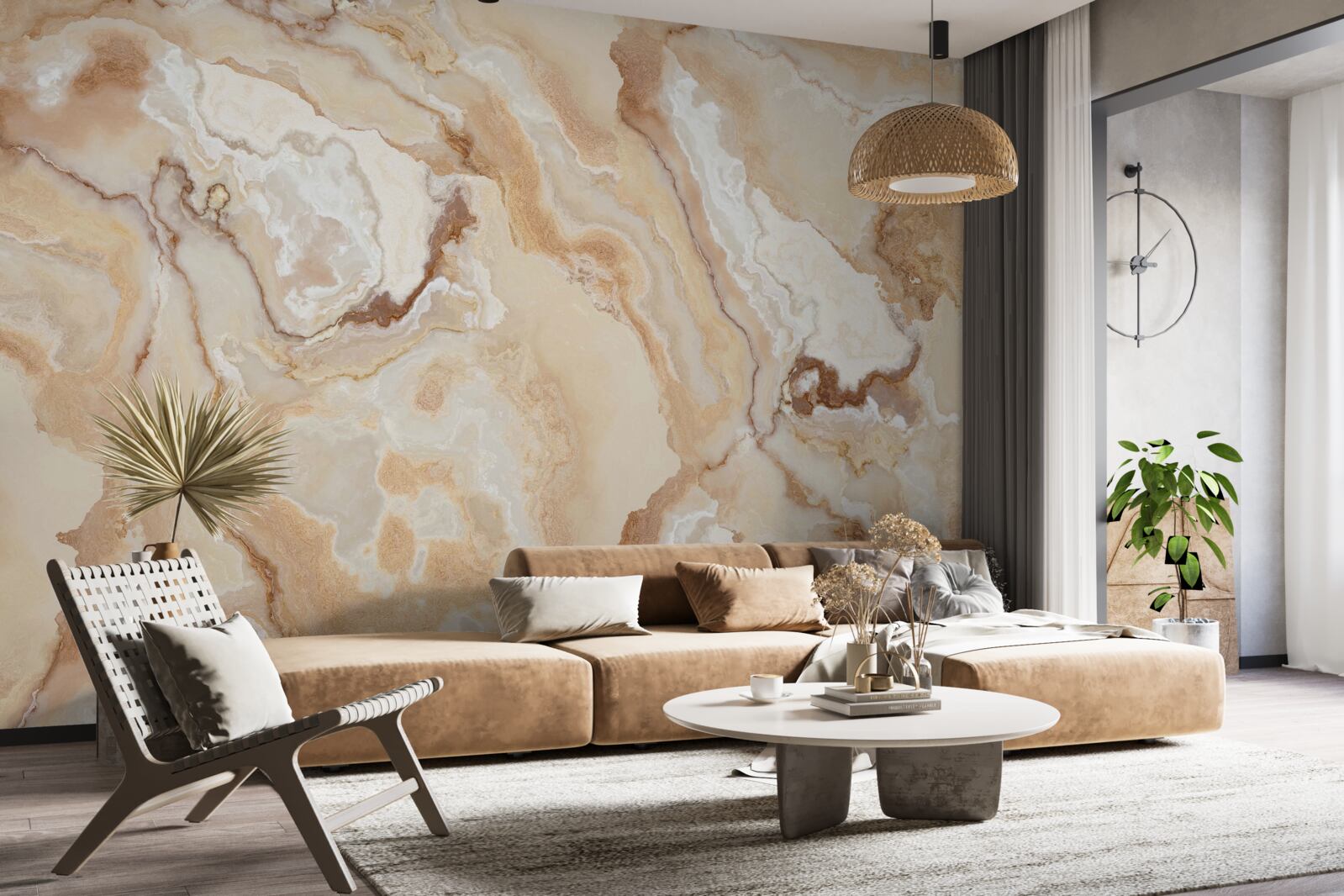 Fotobehang de onyx zakte weg in een donkere vlek