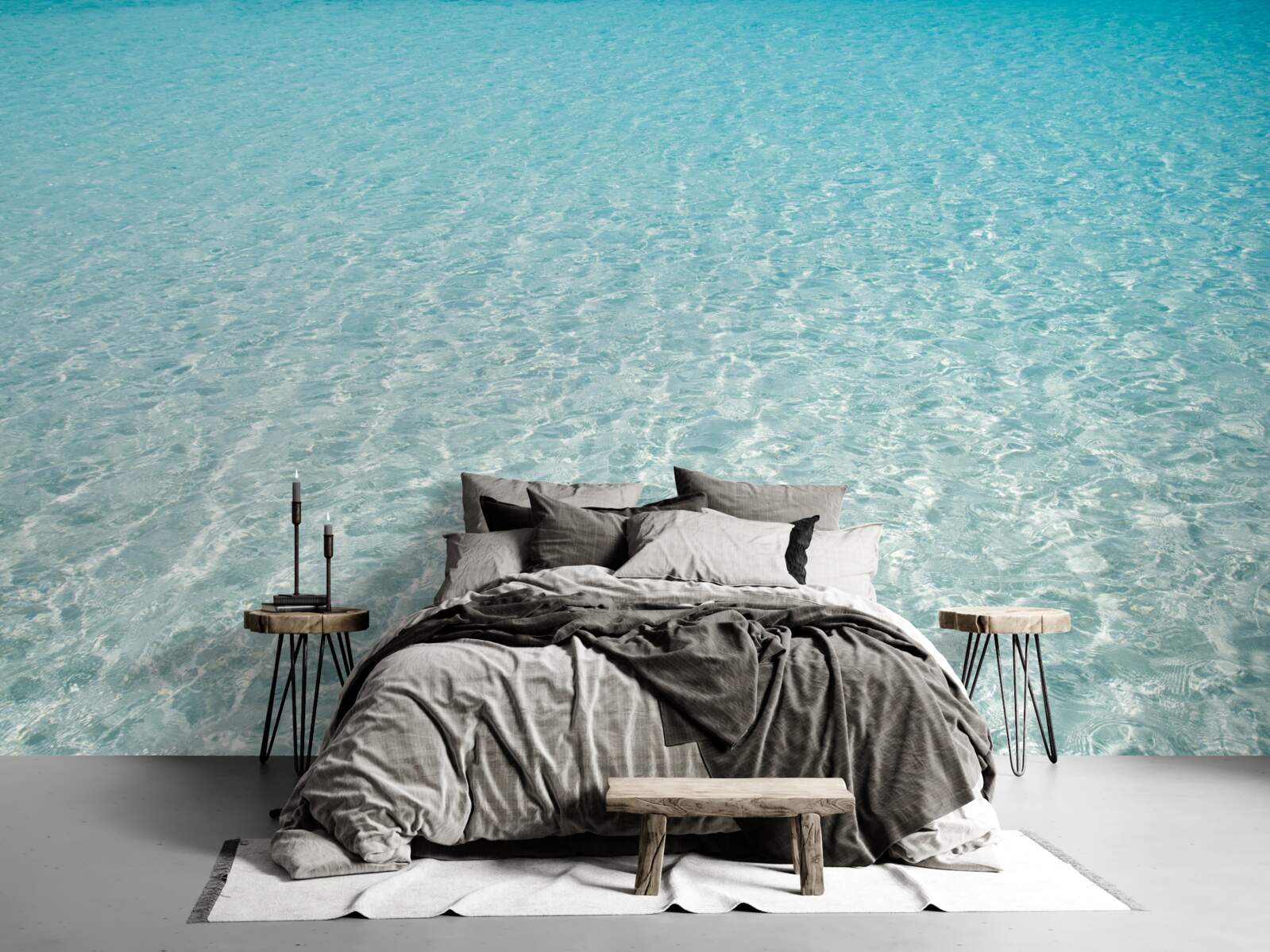 Fotobehang strand met maagdelijk wit zand