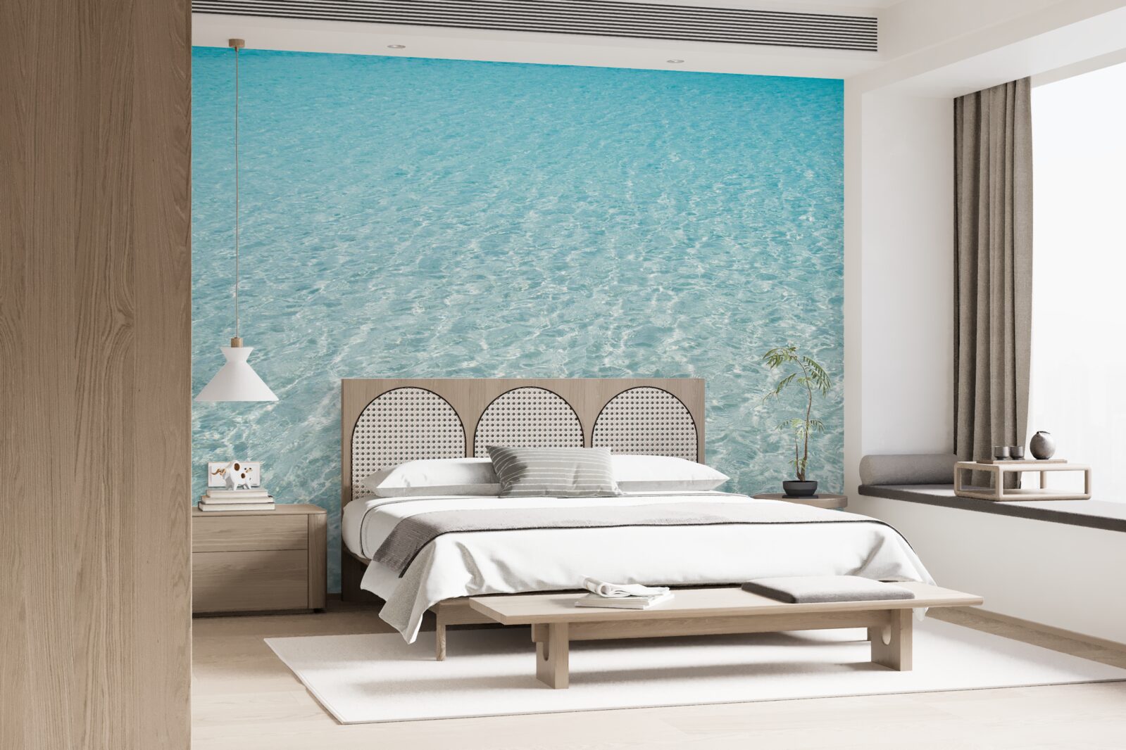 Fotobehang strand met maagdelijk wit zand