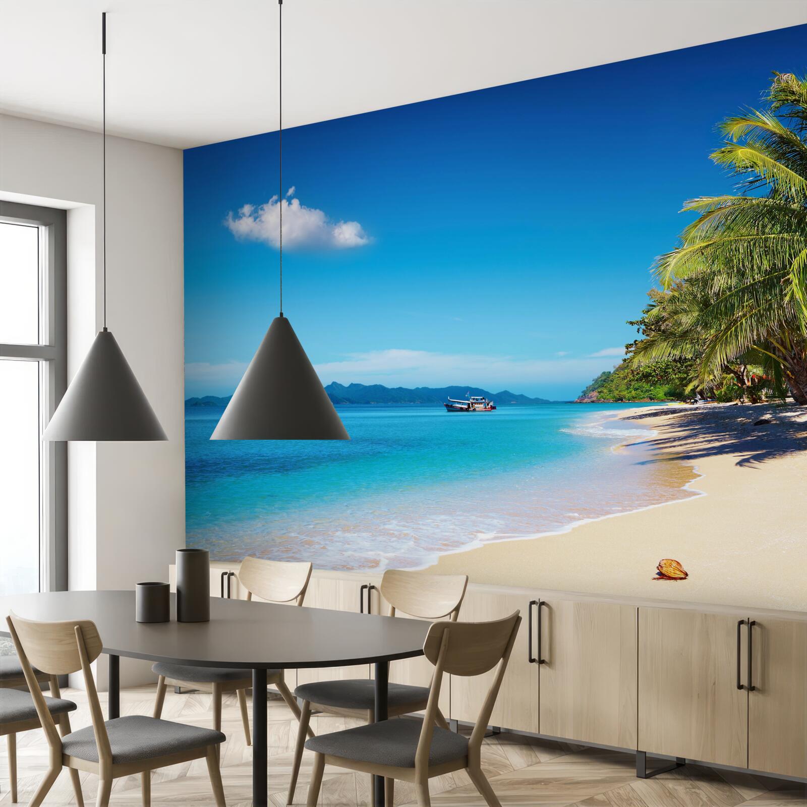 Fotobehang zandstrand