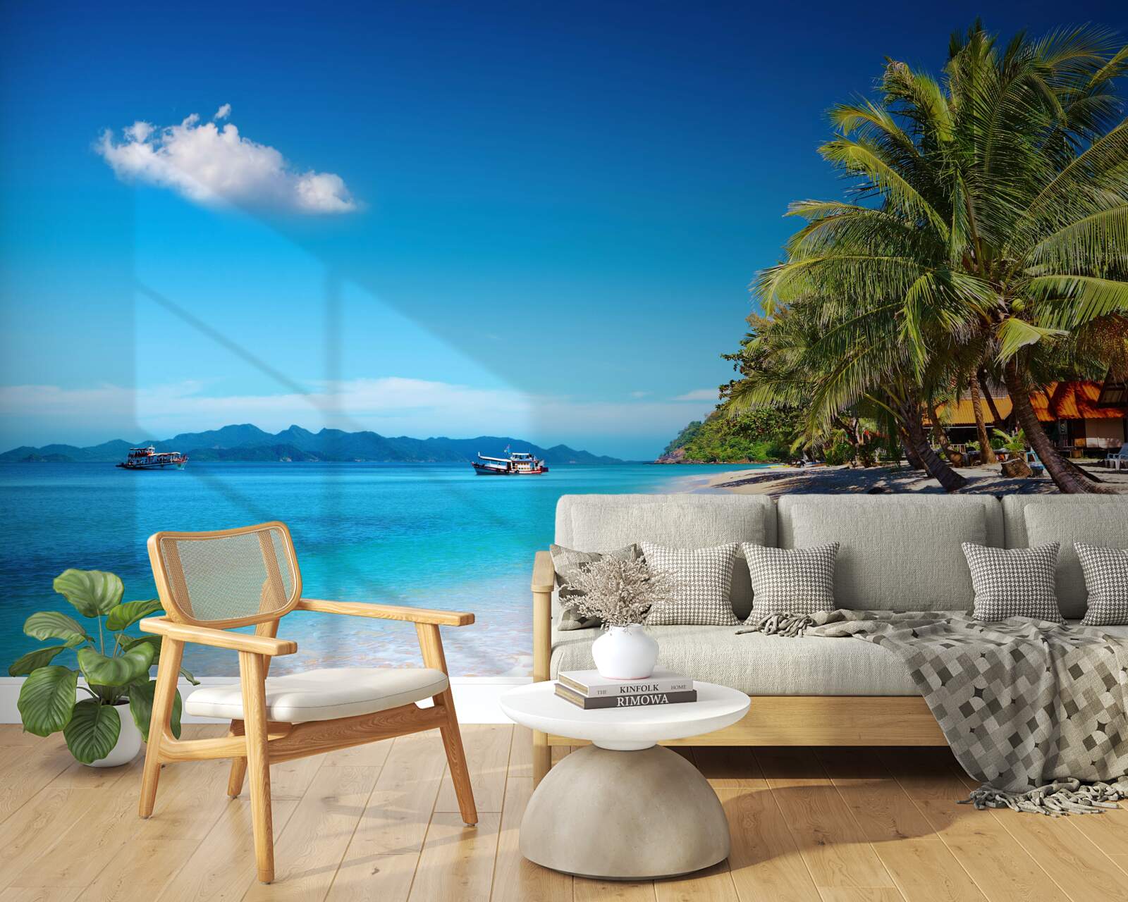 Fotobehang zandstrand