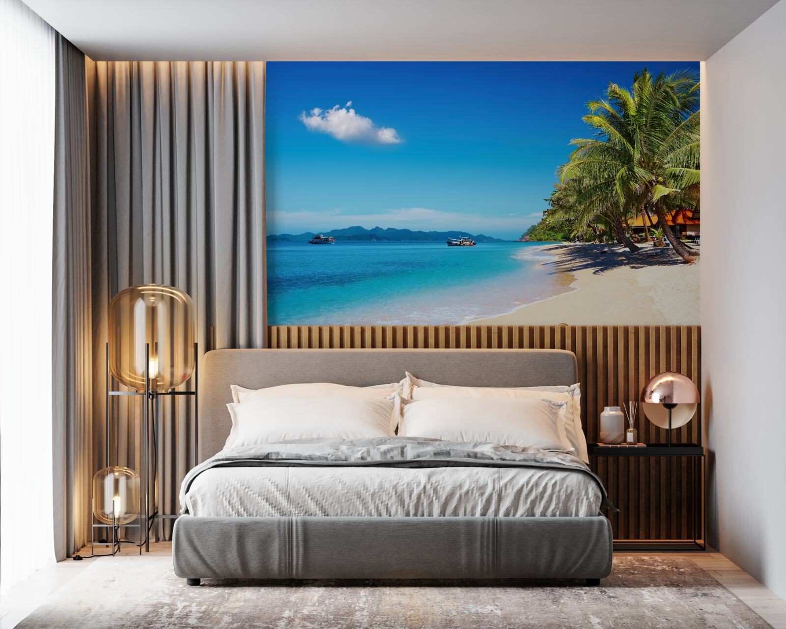 Fotobehang zandstrand