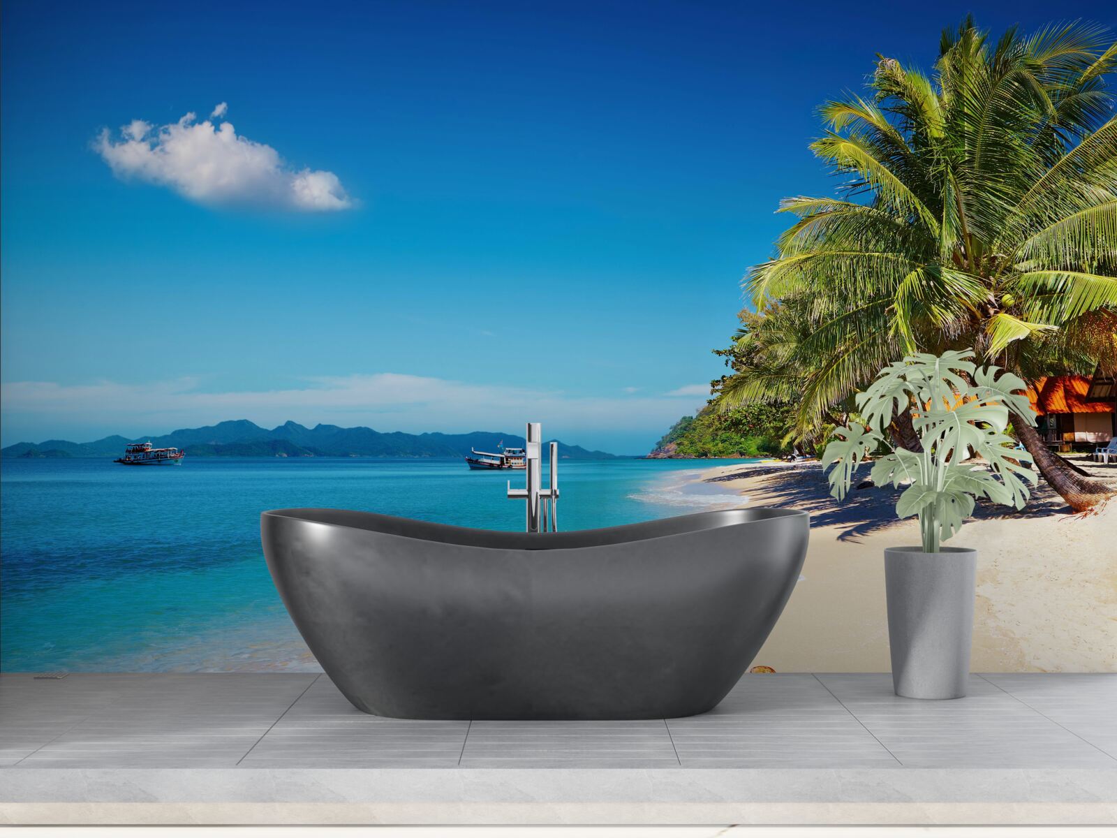 Fotobehang zandstrand