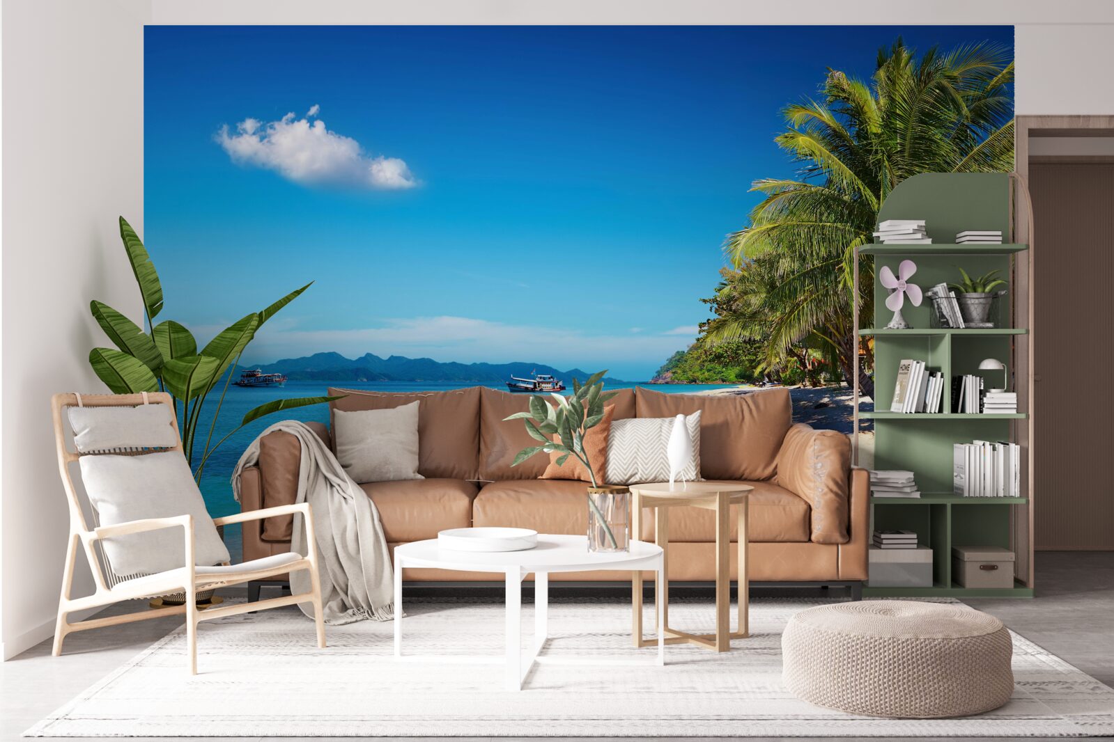 Fotobehang zandstrand