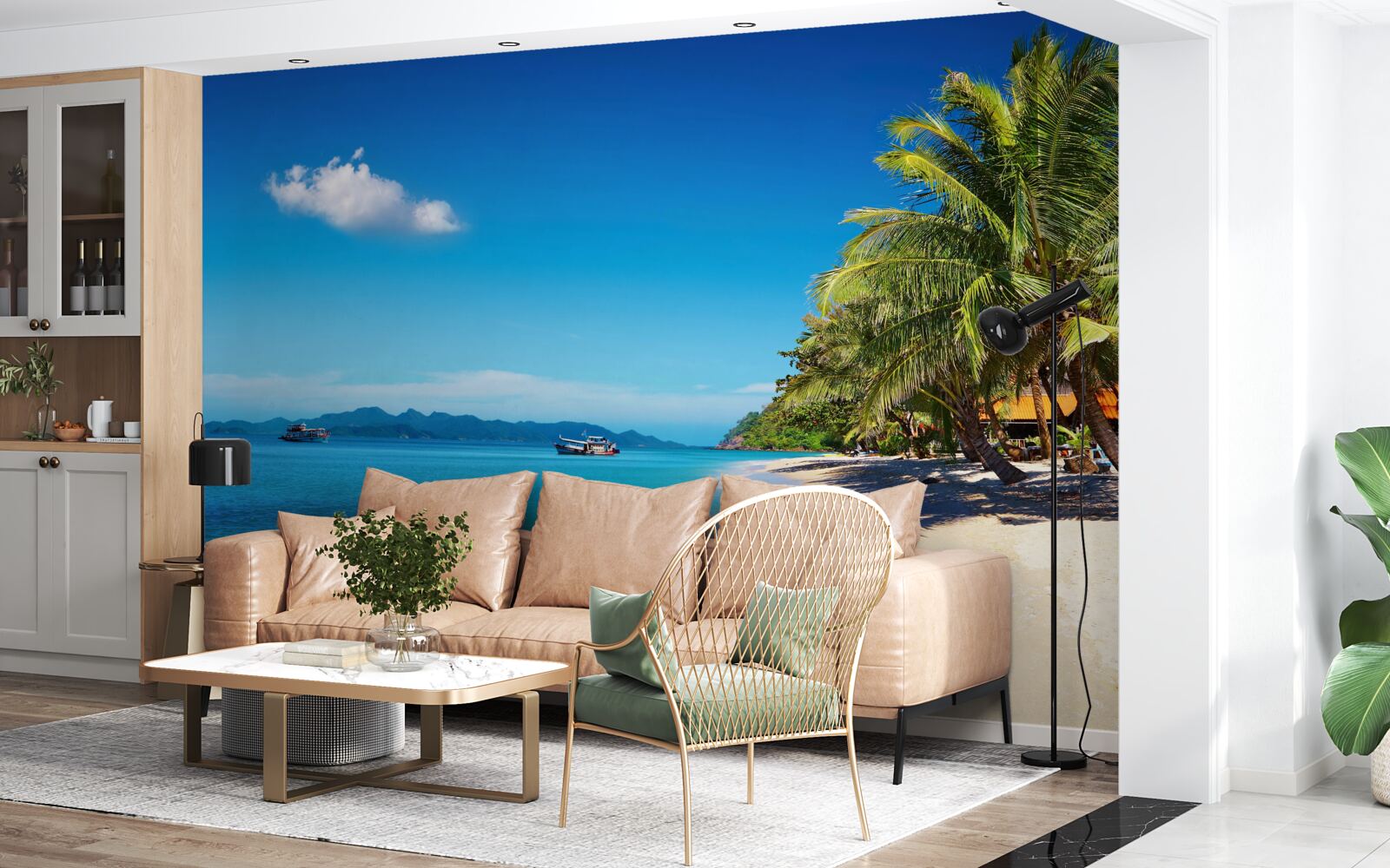 Fotobehang zandstrand