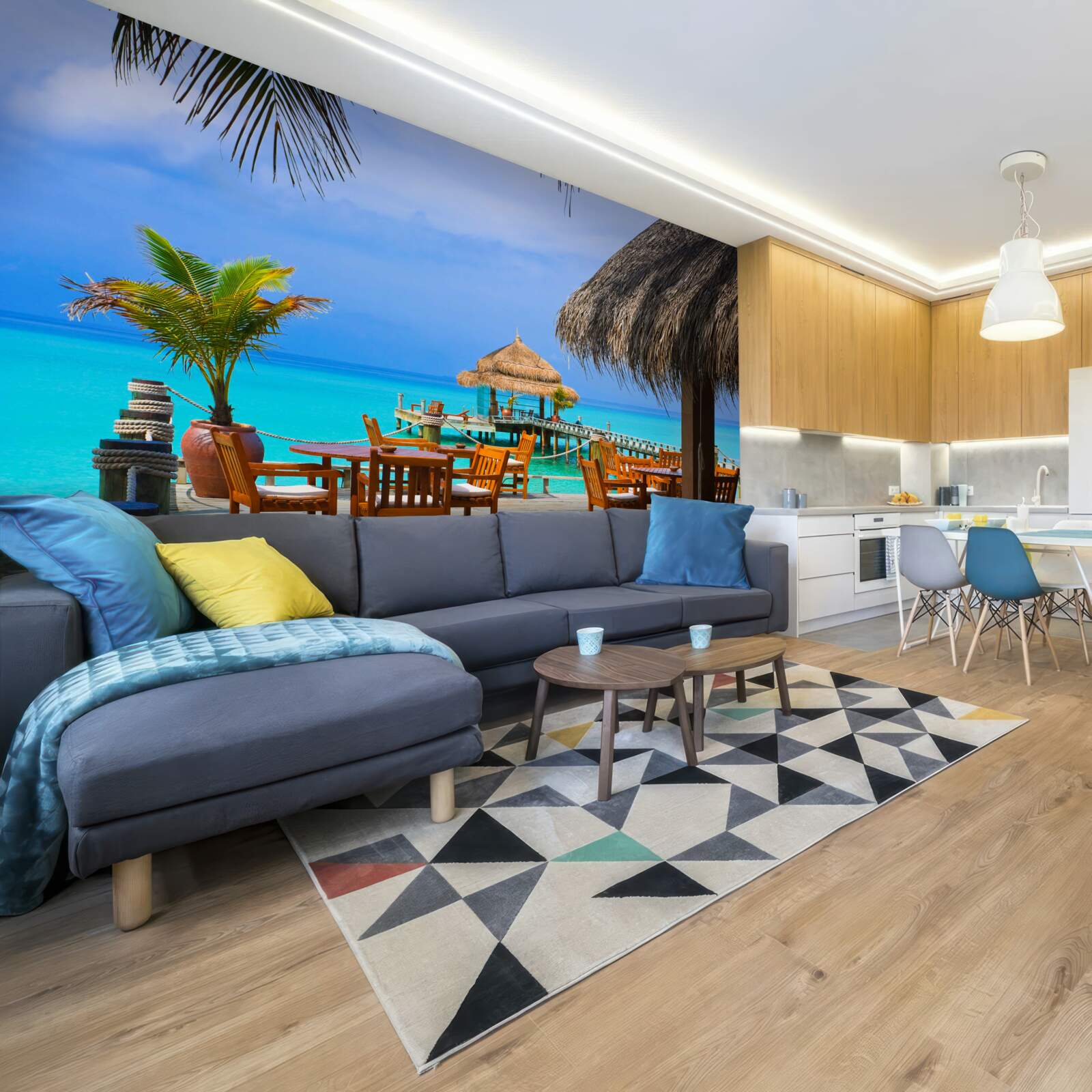 Fotobehang water restaurant