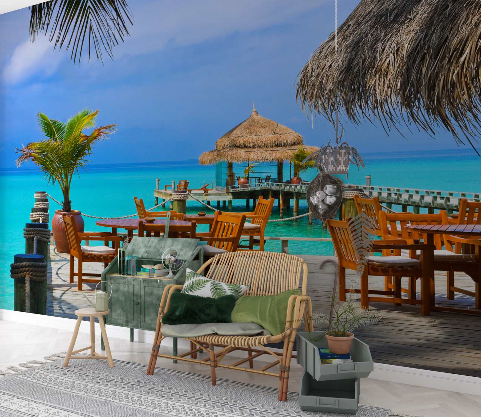 Fotobehang water restaurant