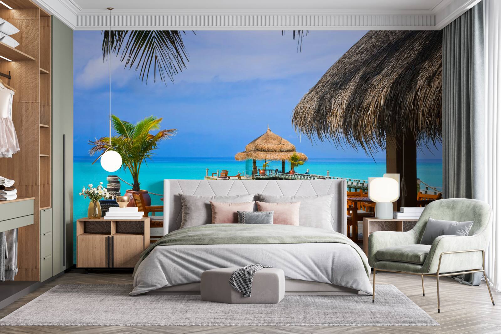 Fotobehang water restaurant