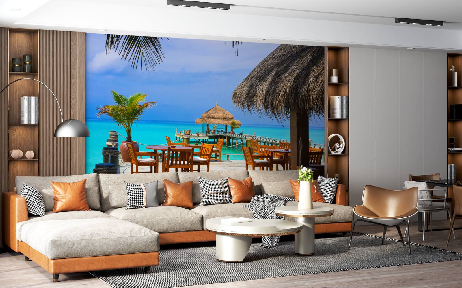 Fotobehang water restaurant