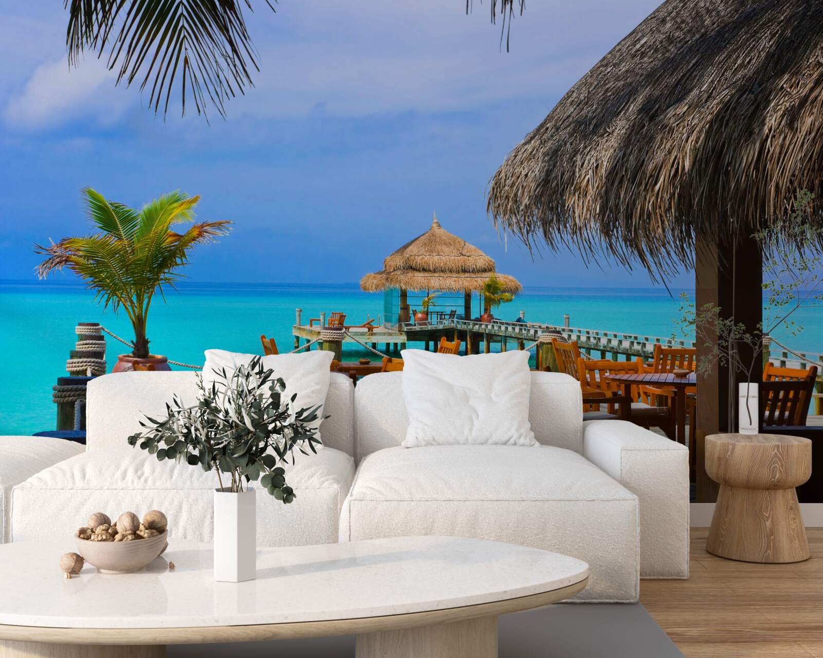 Fotobehang water restaurant