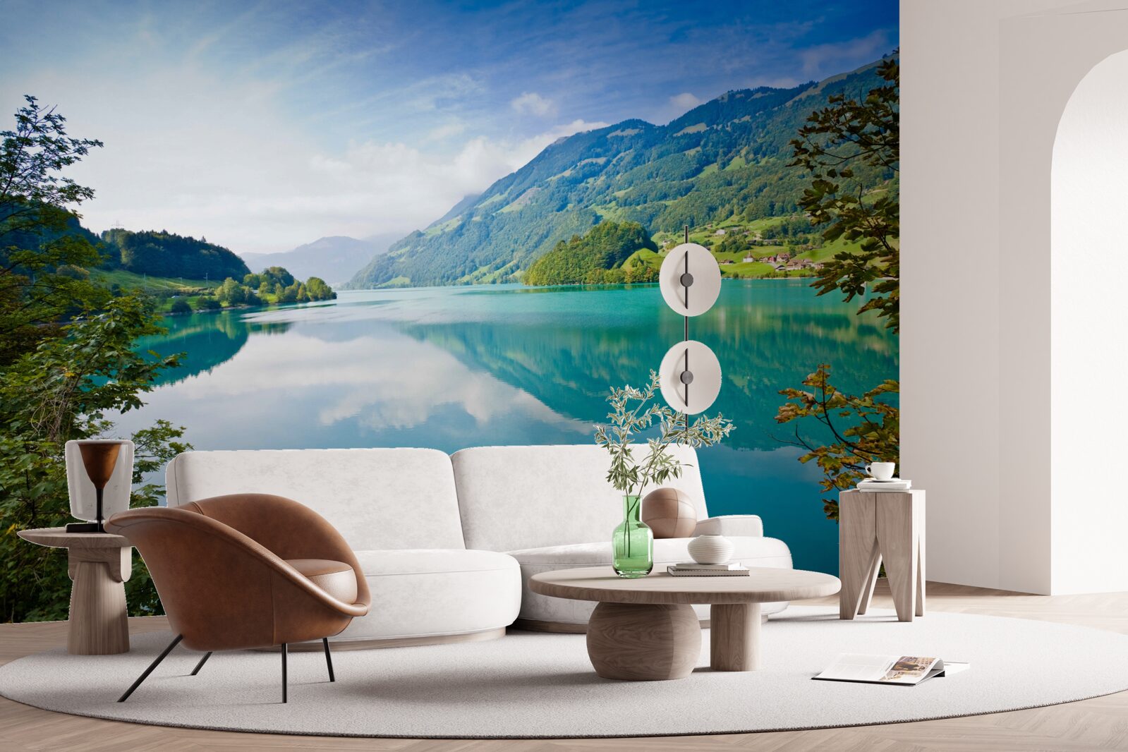 Fotobehang meren met blauw bergwater