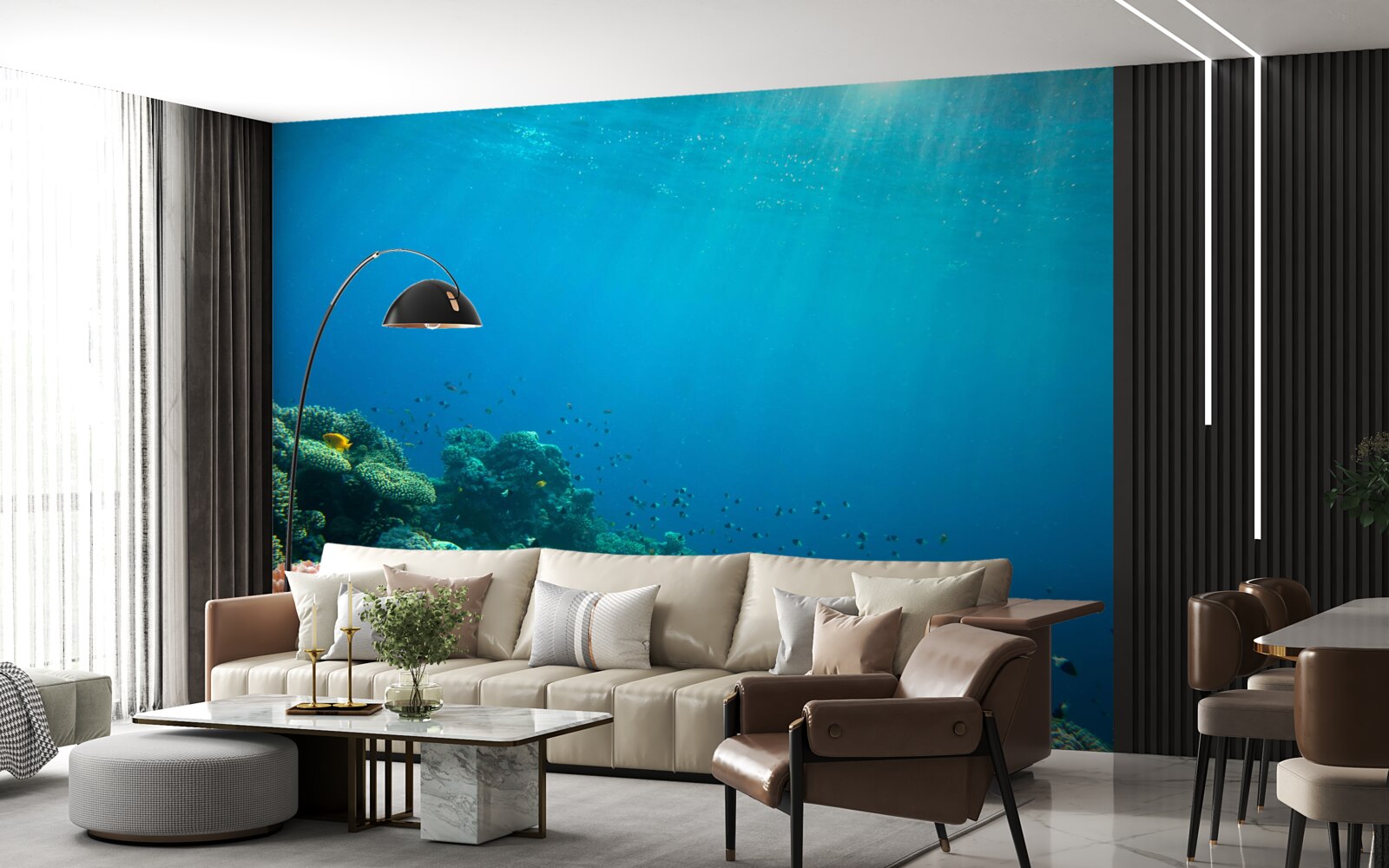 Fotobehang oceaandieptes