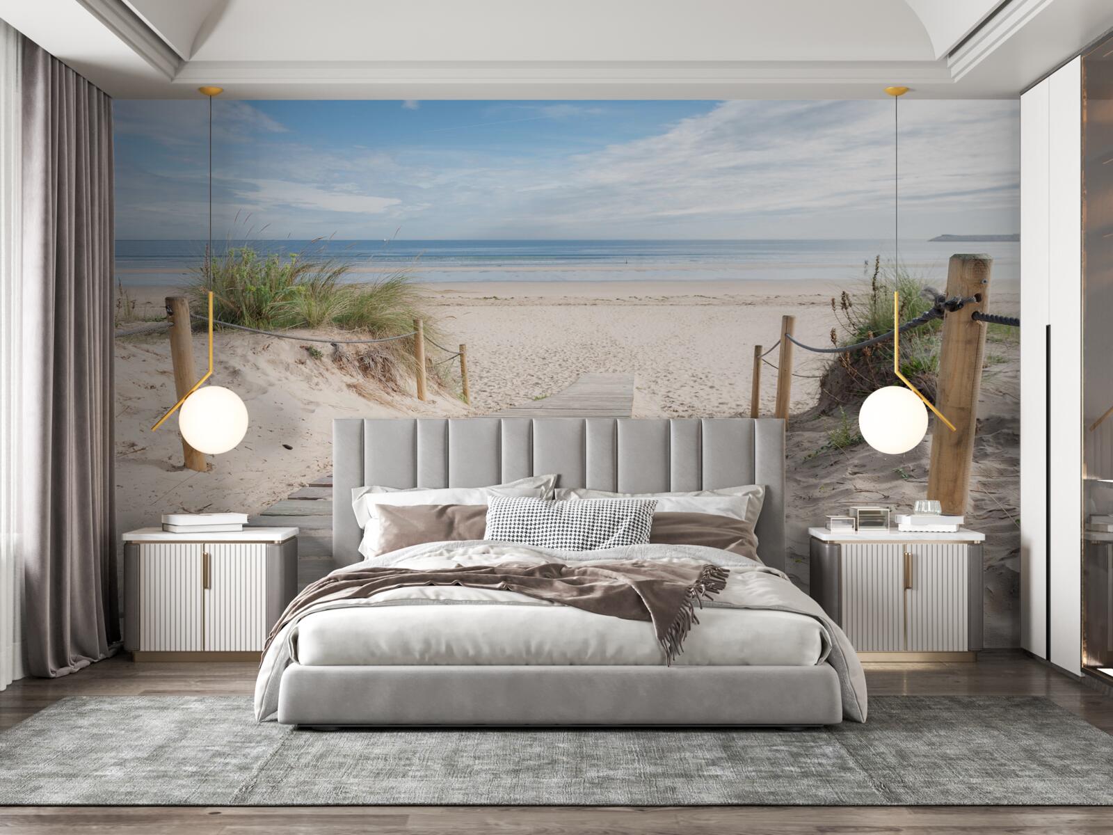 Fotobehang Zandpad naar de oceaan