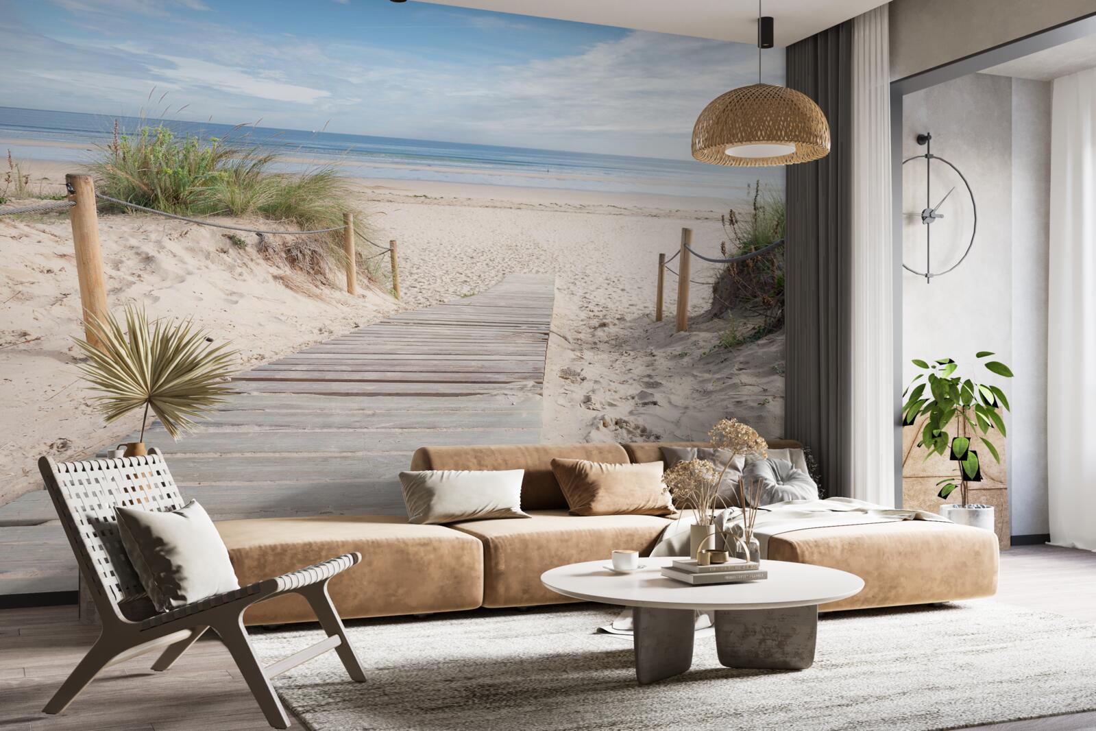 Fotobehang Zandpad naar de oceaan