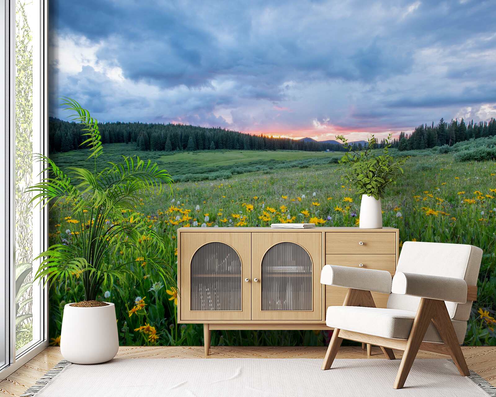 Fotobehang weideplanten