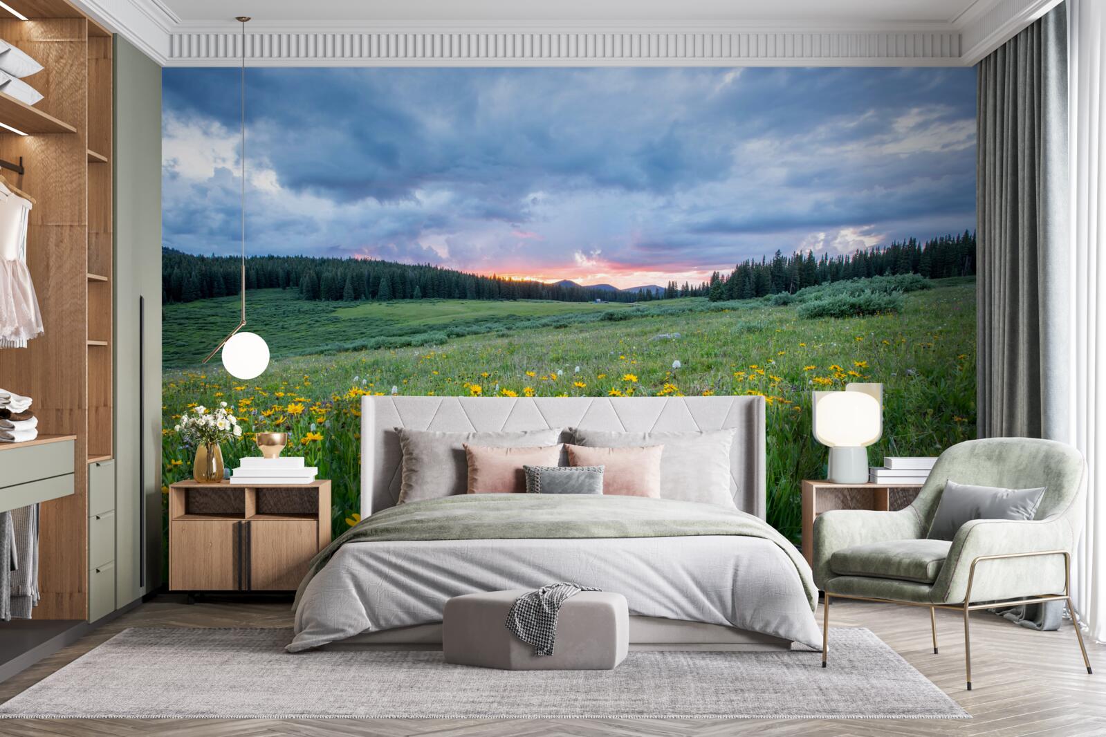 Fotobehang weideplanten