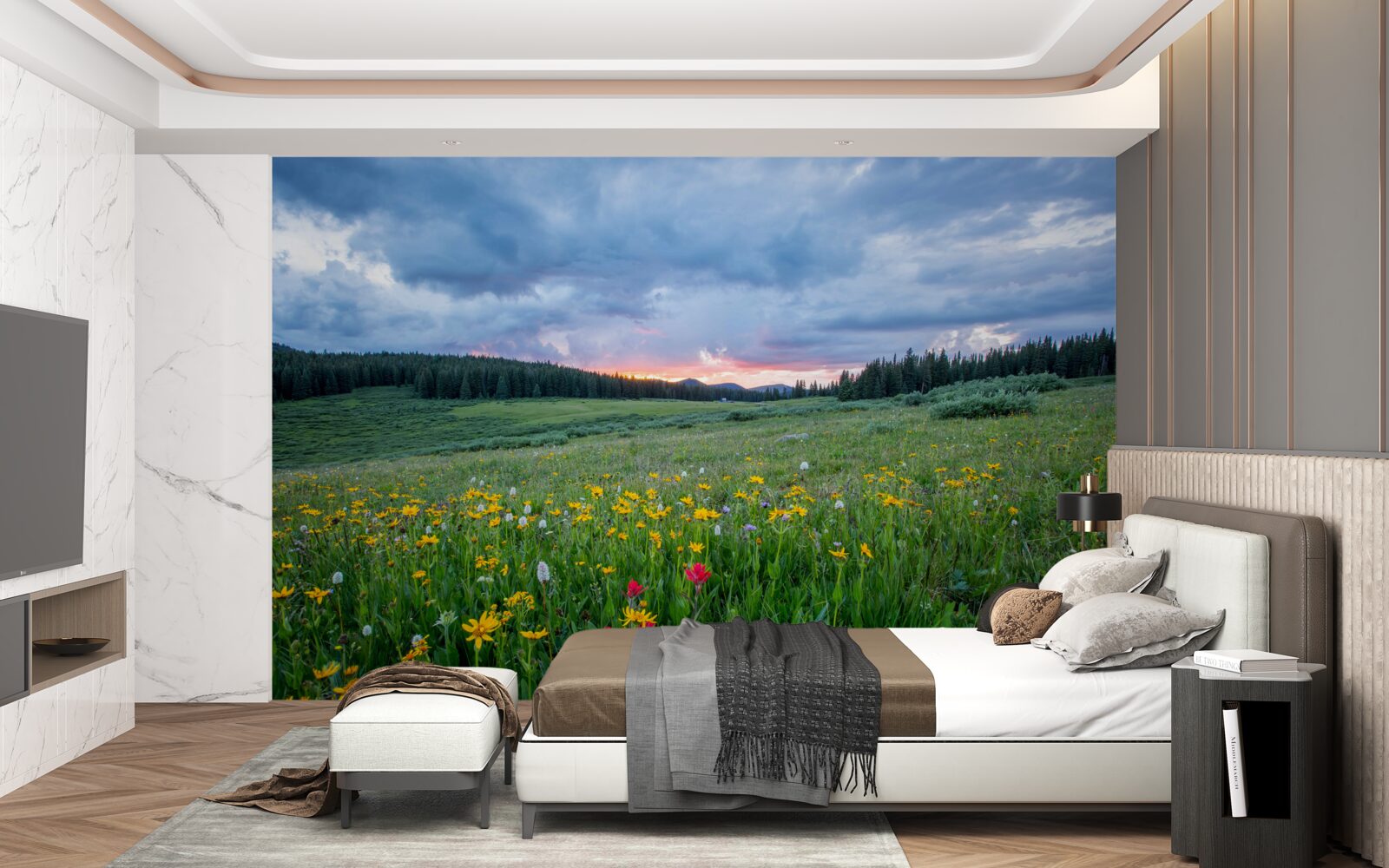 Fotobehang weideplanten