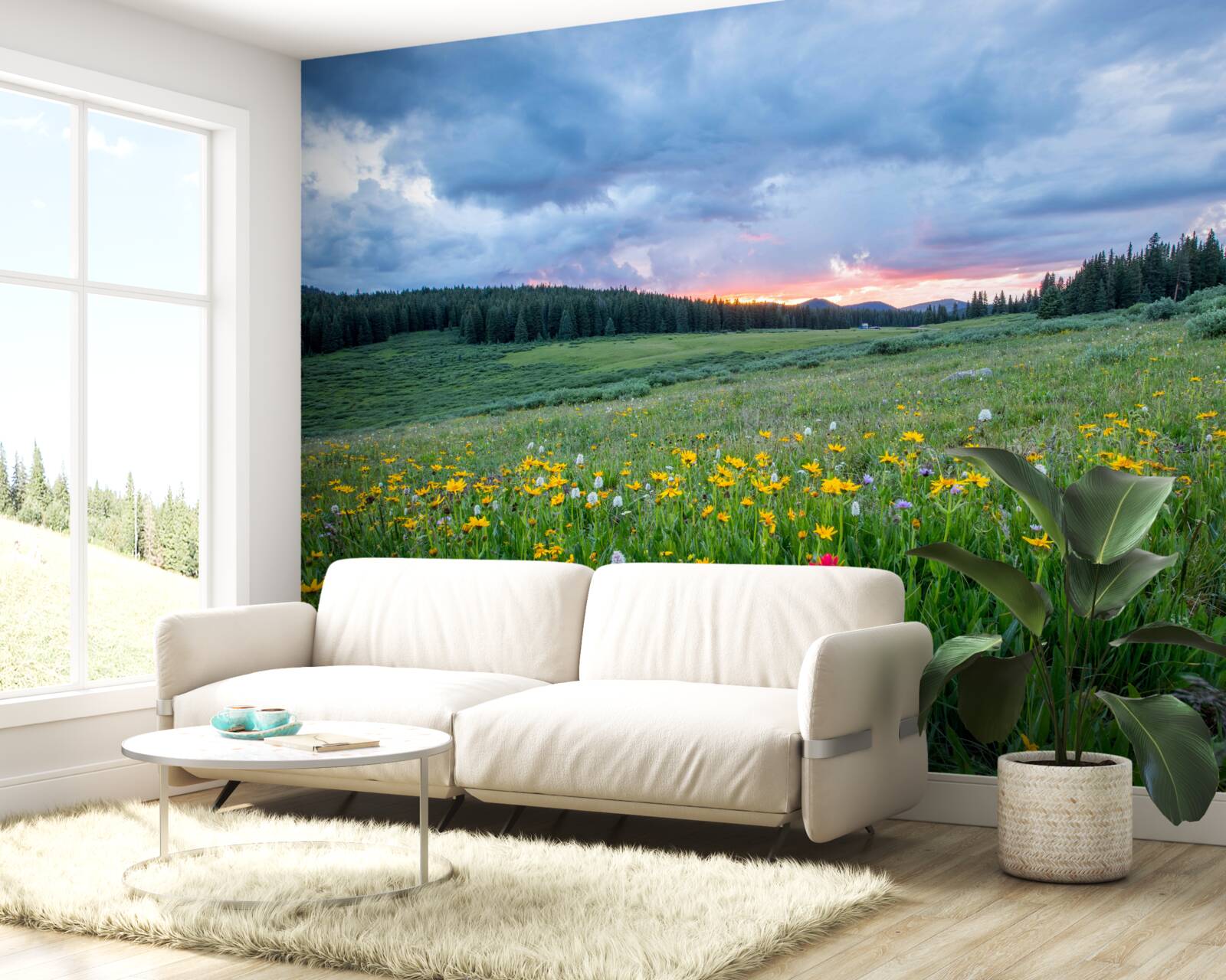 Fotobehang weideplanten