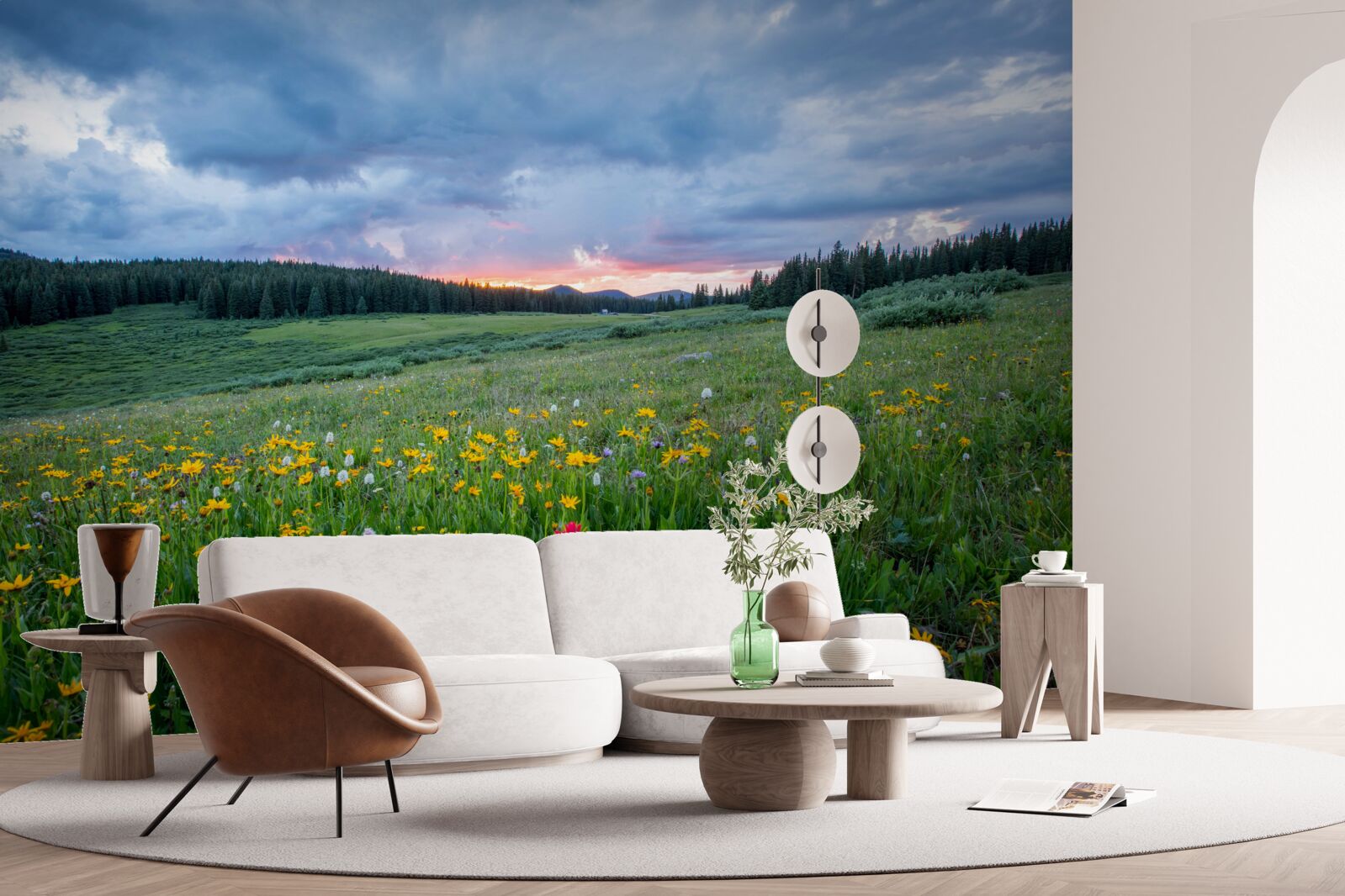 Fotobehang weideplanten