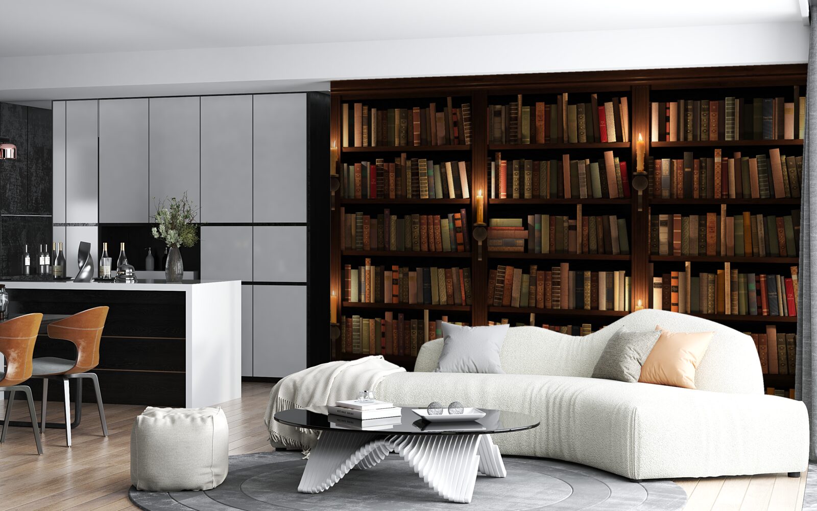 Fotobehang rijke historische bibliotheek