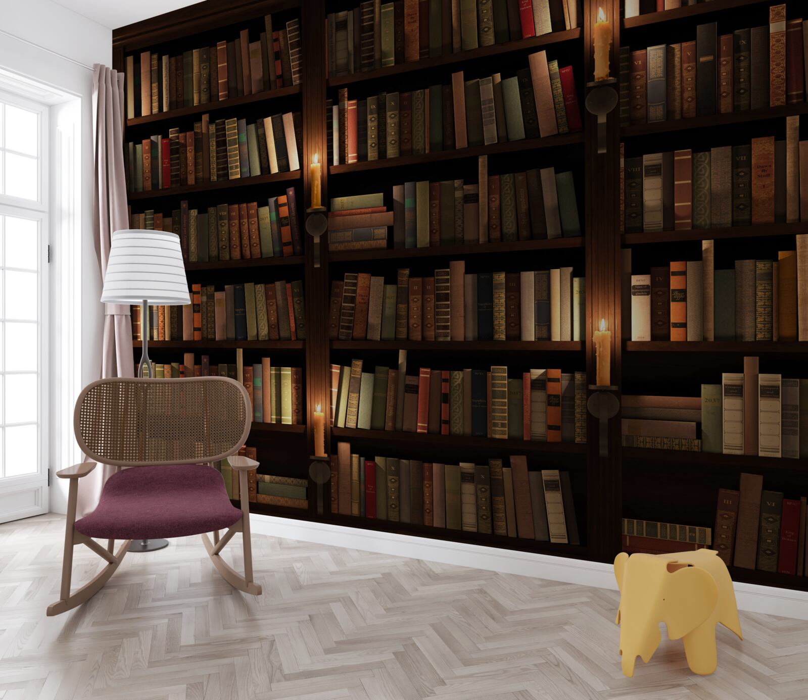 Fotobehang rijke historische bibliotheek
