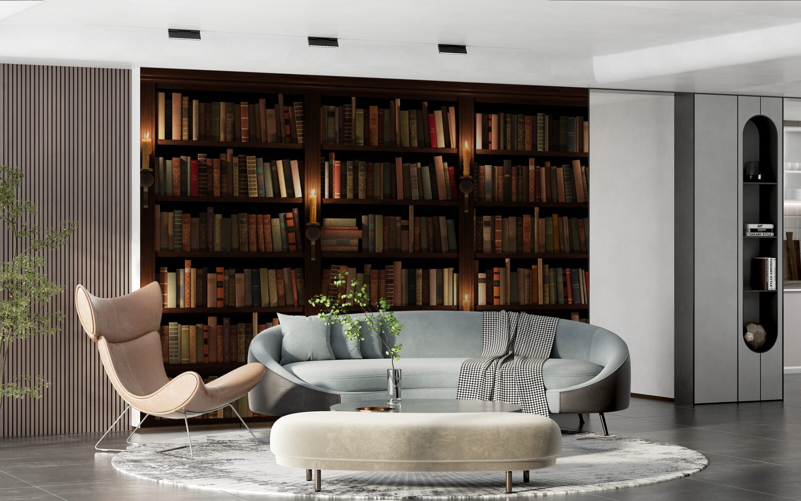 Fotobehang rijke historische bibliotheek