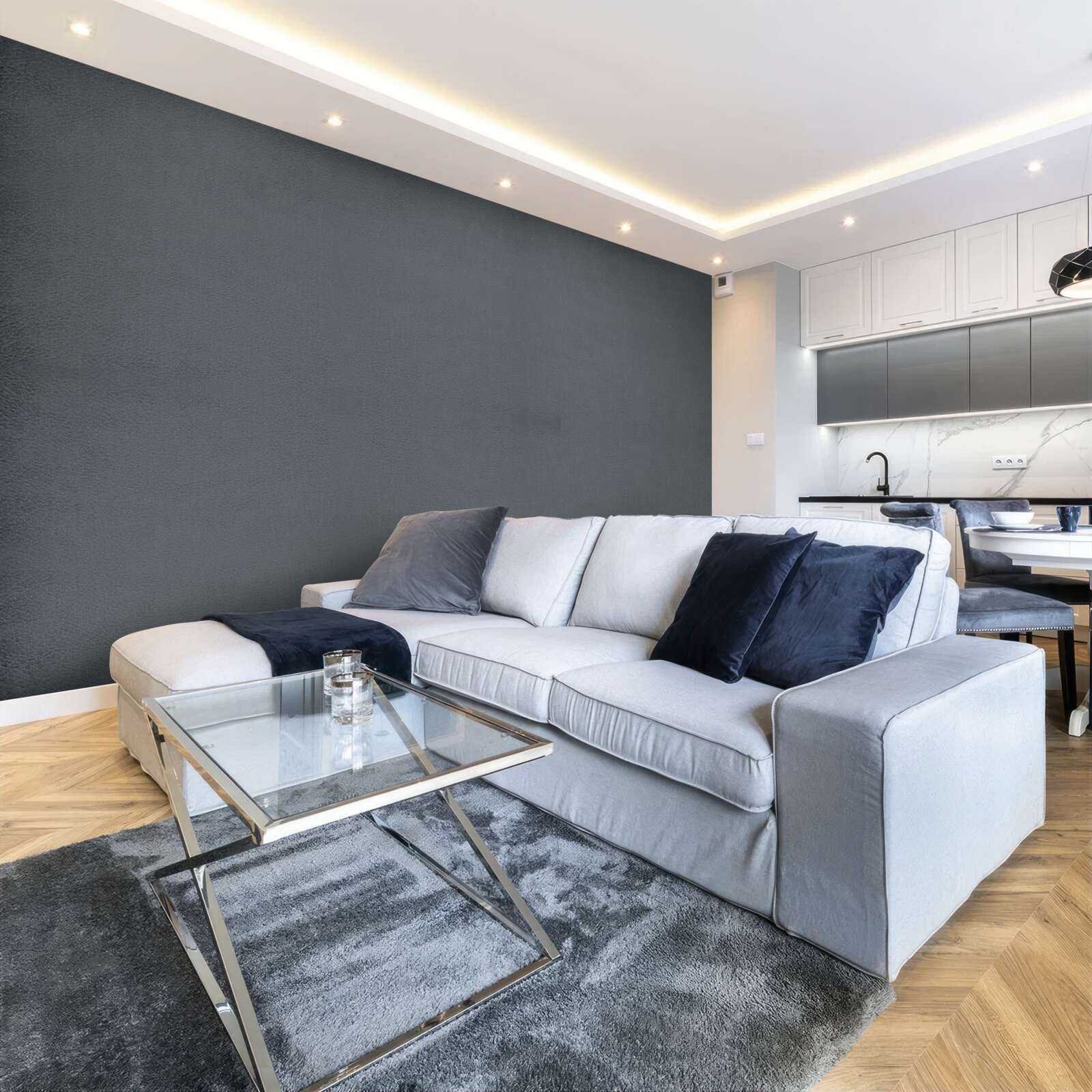 Fotobehang donkergrijze rechthoeken