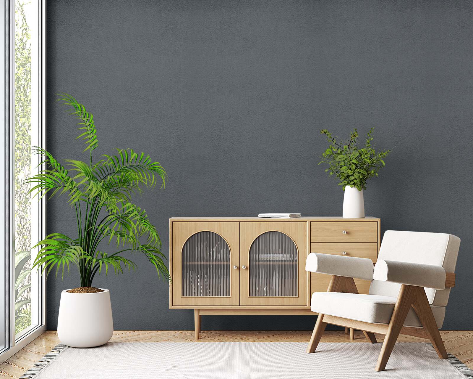 Fotobehang donkergrijze rechthoeken