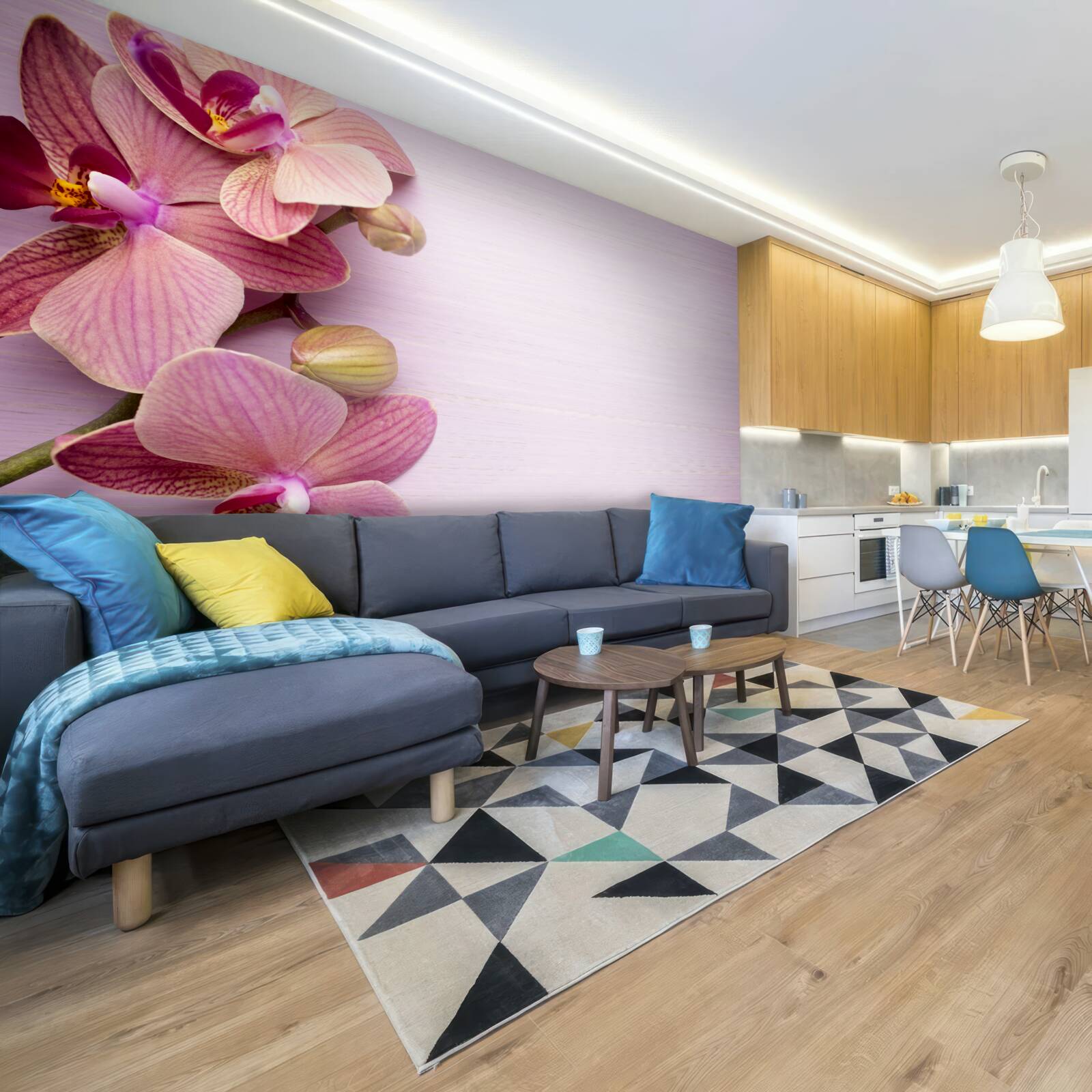 Fotobehang Orchideeën hebben een verbazingwekkende roze schoonheid