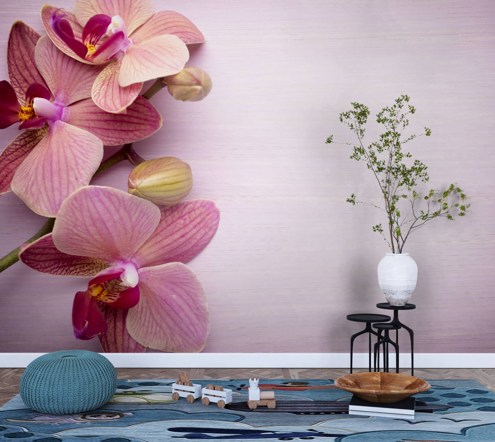 Fotobehang Orchideeën hebben een verbazingwekkende roze schoonheid