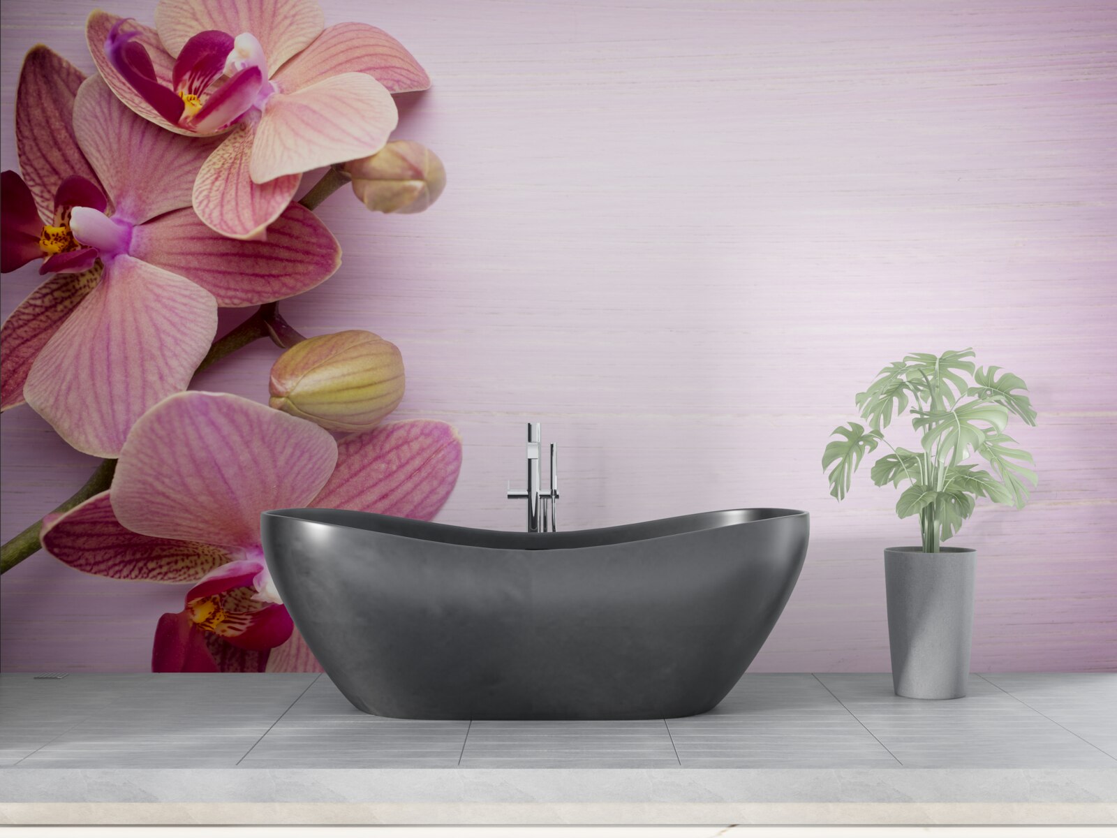 Fotobehang Orchideeën hebben een verbazingwekkende roze schoonheid