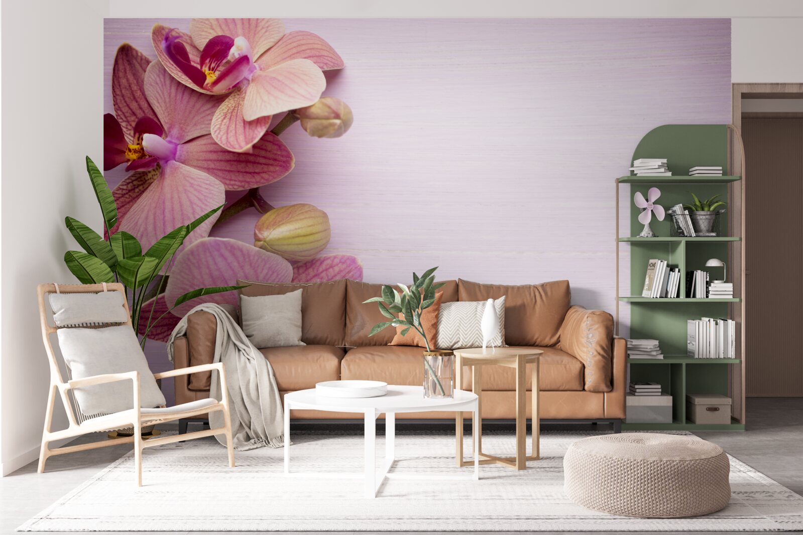 Fotobehang Orchideeën hebben een verbazingwekkende roze schoonheid