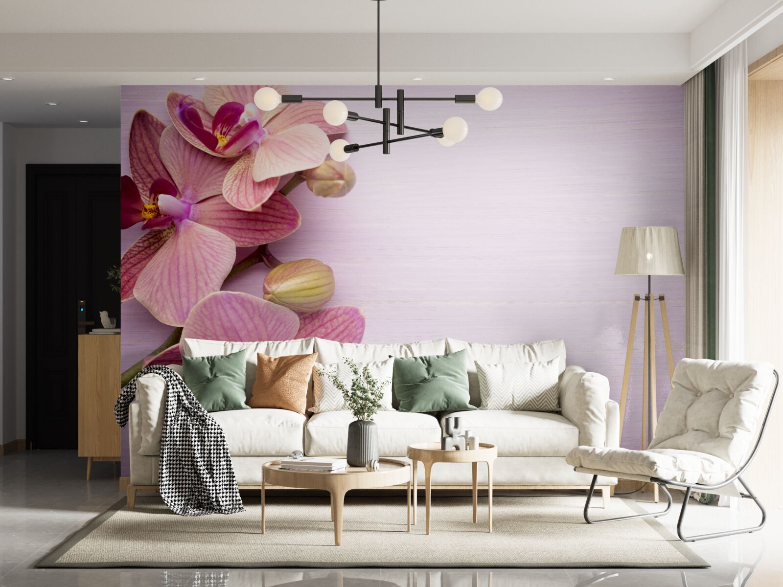 Fotobehang Orchideeën hebben een verbazingwekkende roze schoonheid