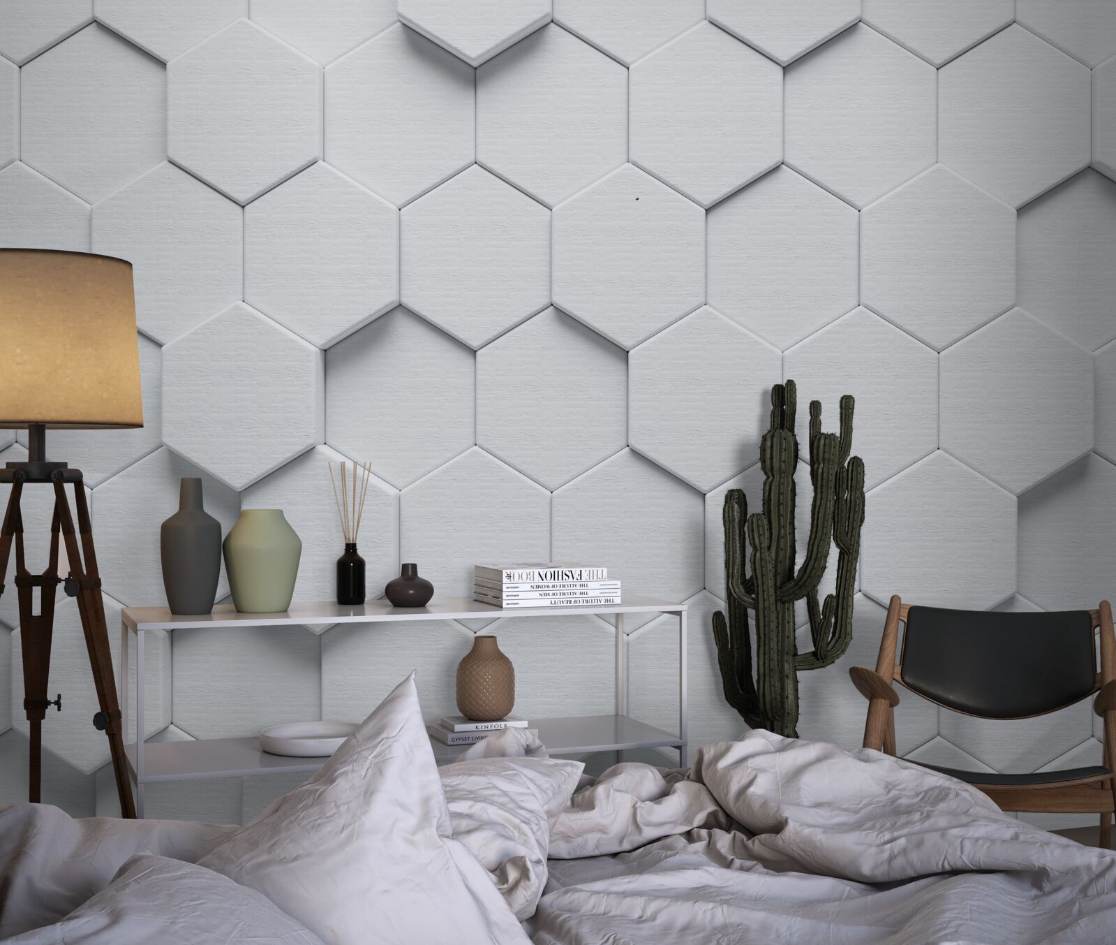 Fotobehang grote zilveren voorwerpen