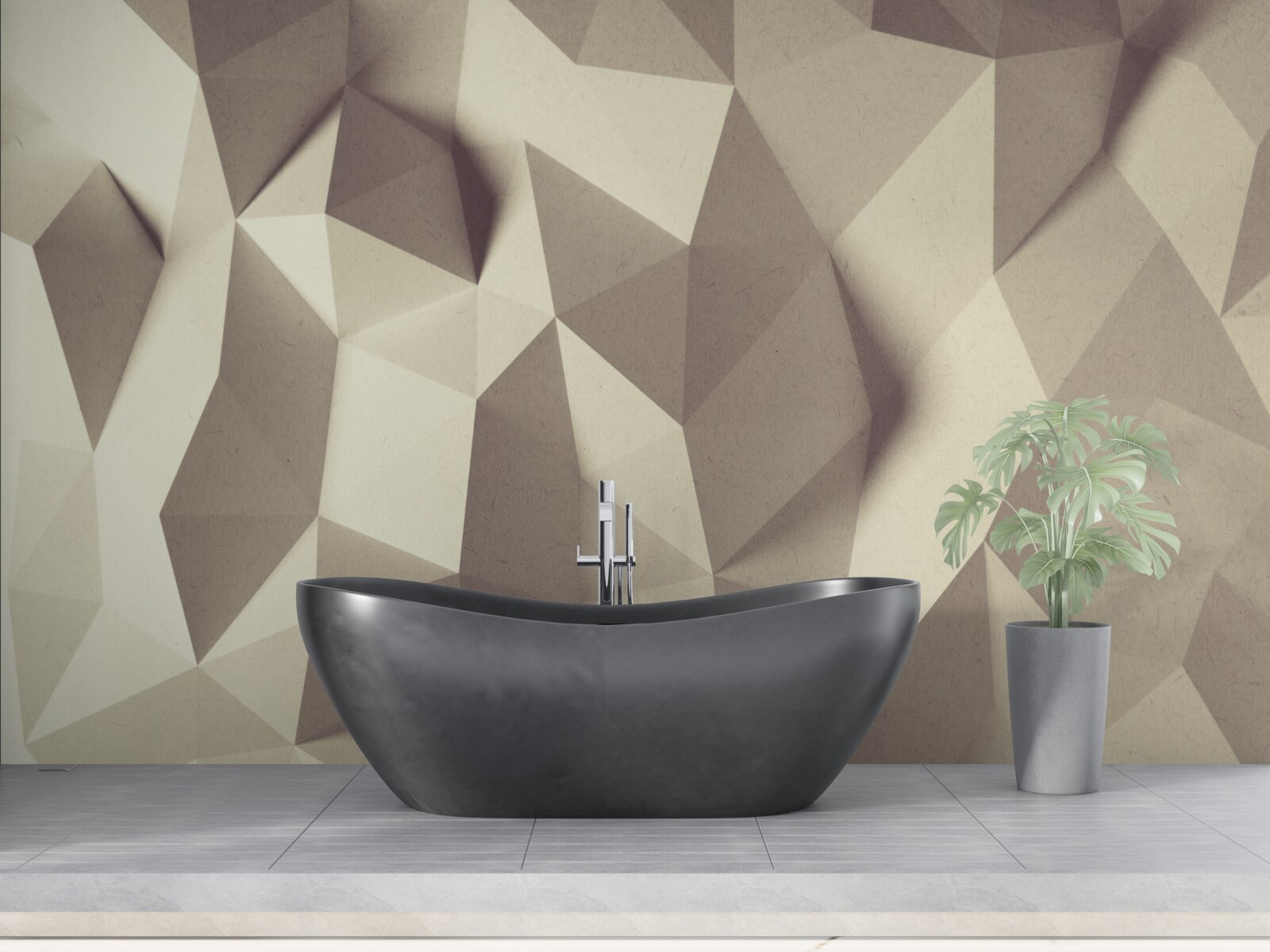 Fotobehang textuur van geometrische vormen met een duidelijk volume