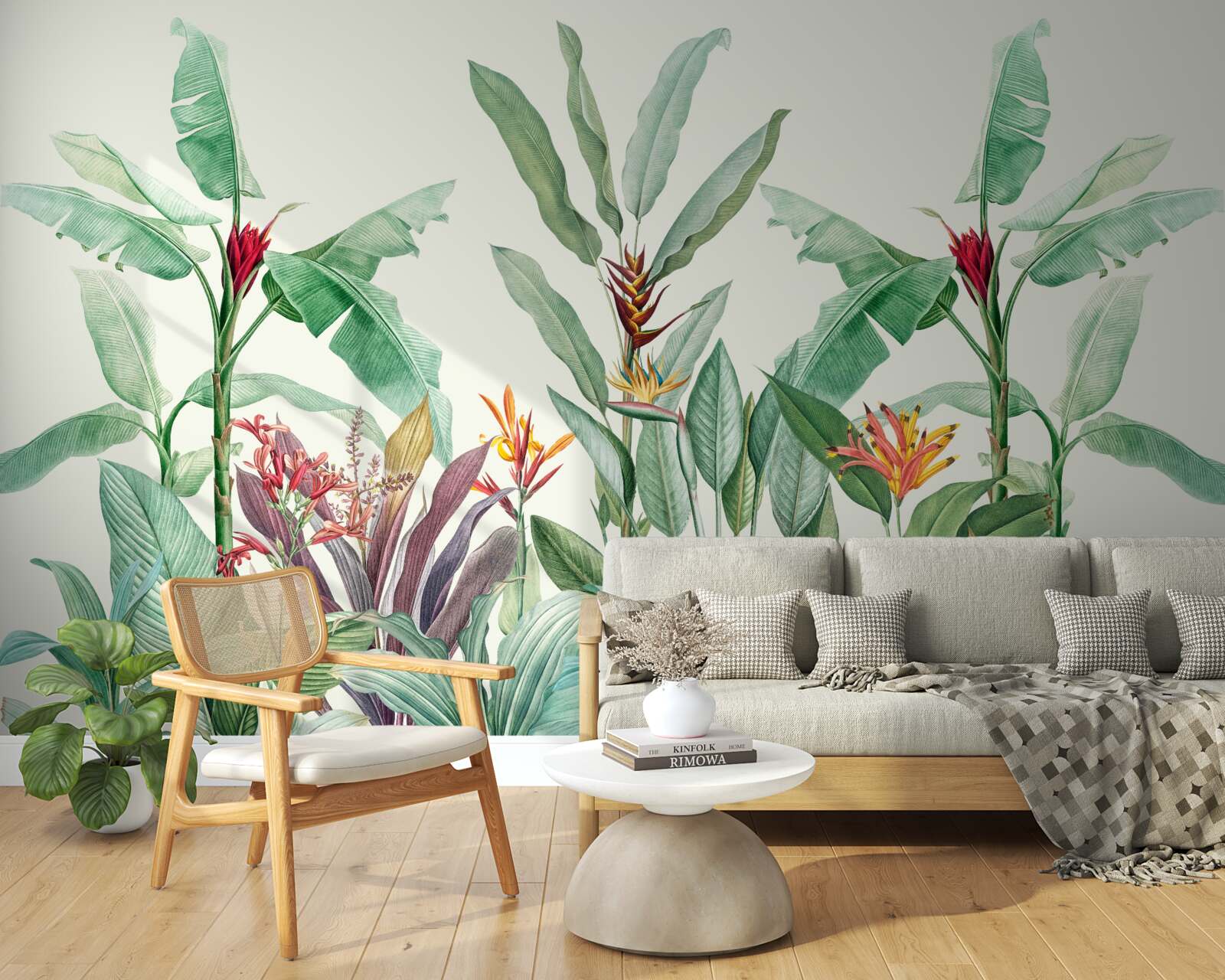 Fotobehang tropische groene bladeren