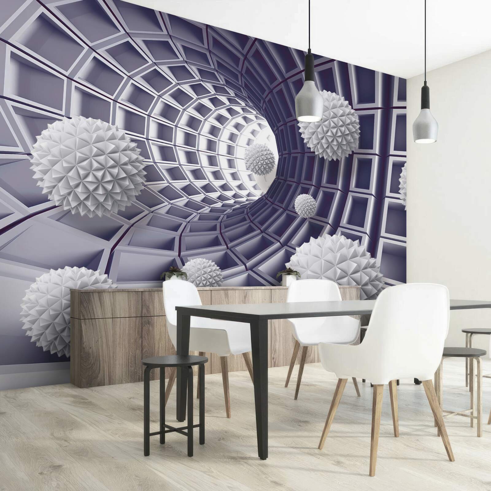 Fotobehang kogels in de terugtrekkende gang