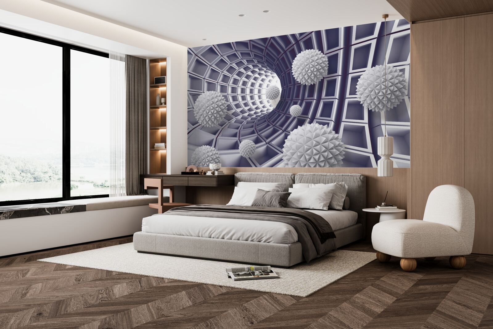 Fotobehang kogels in de terugtrekkende gang