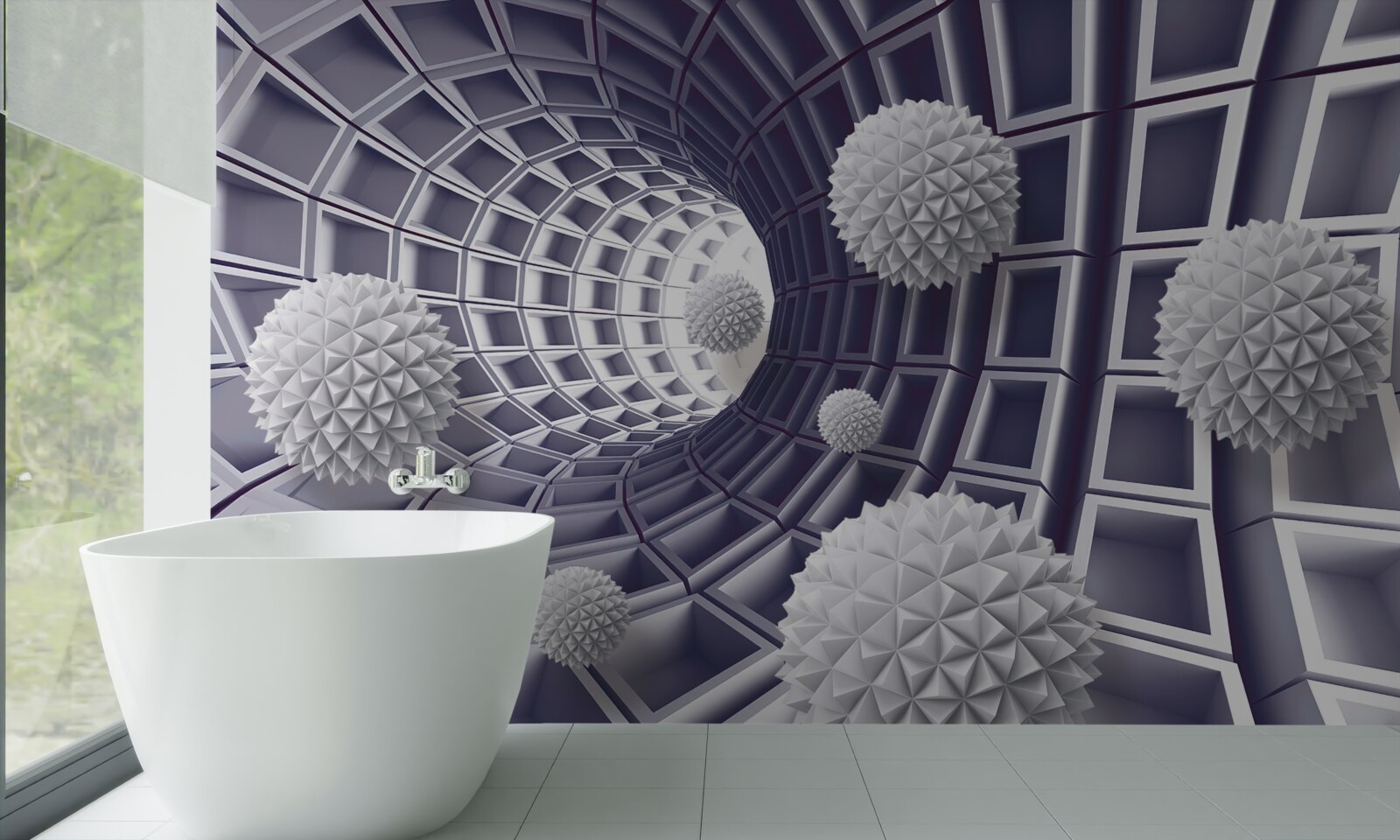 Fotobehang kogels in de terugtrekkende gang