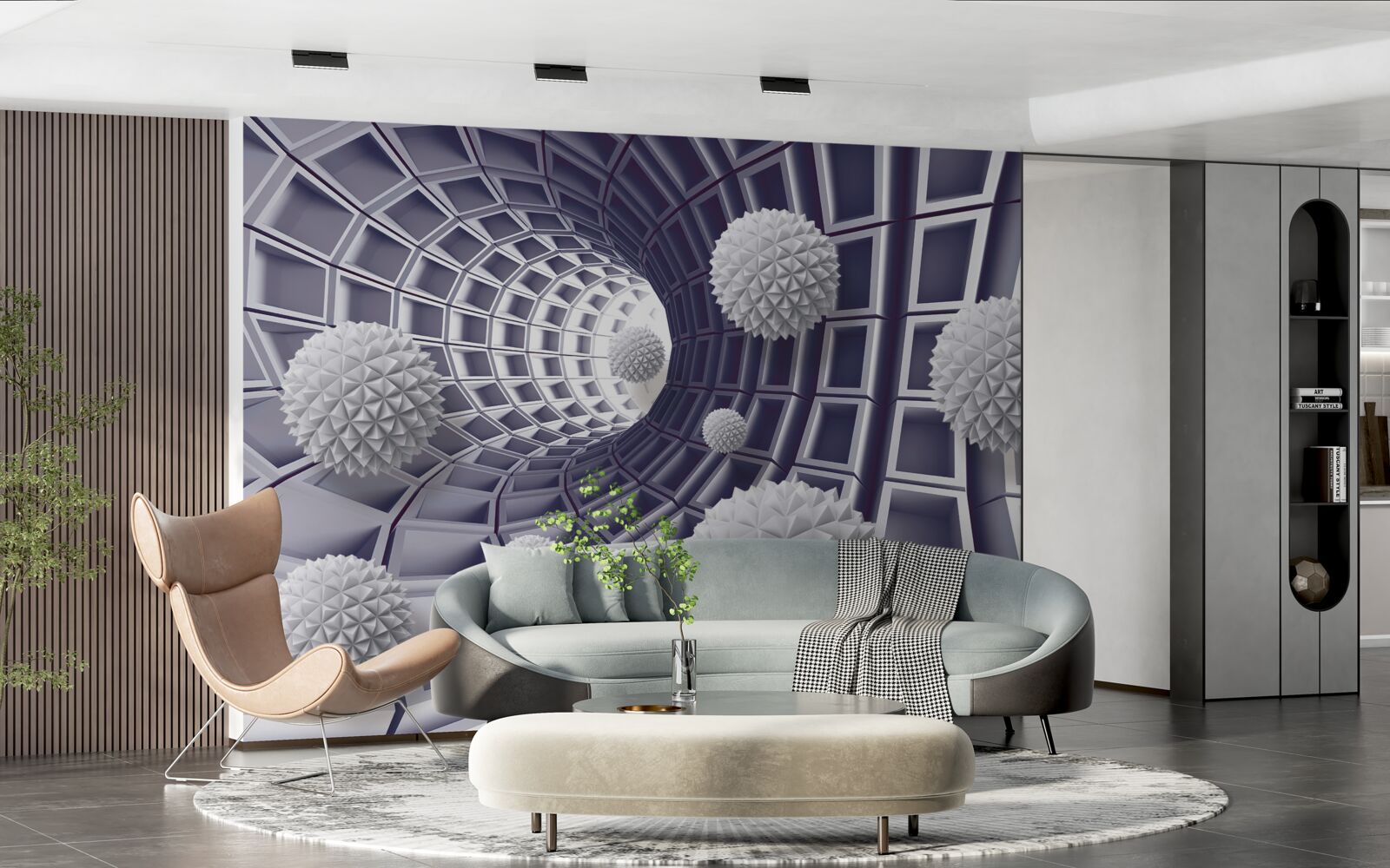 Fotobehang kogels in de terugtrekkende gang