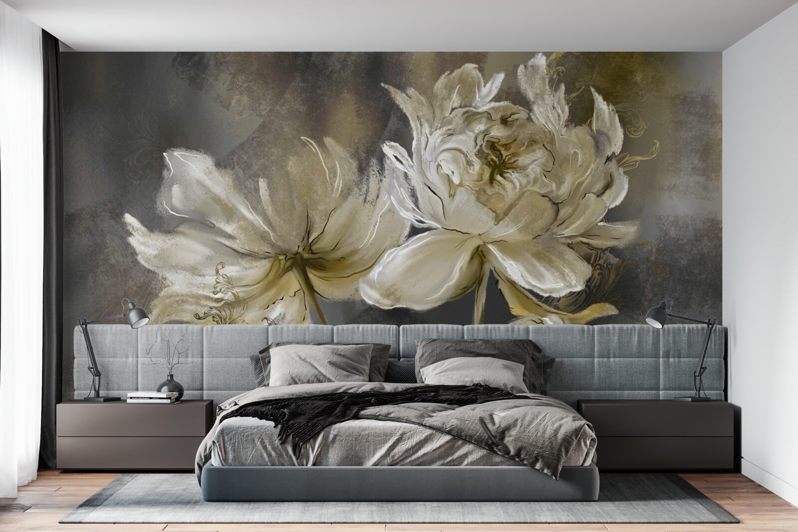 Fotobehang bloemen uit de oudheid