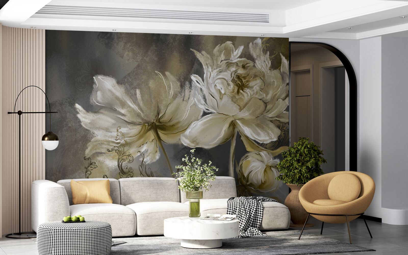 Fotobehang bloemen uit de oudheid