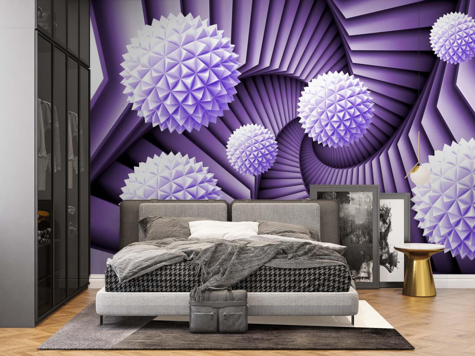 Fotobehang ladder en bal in het abstracte