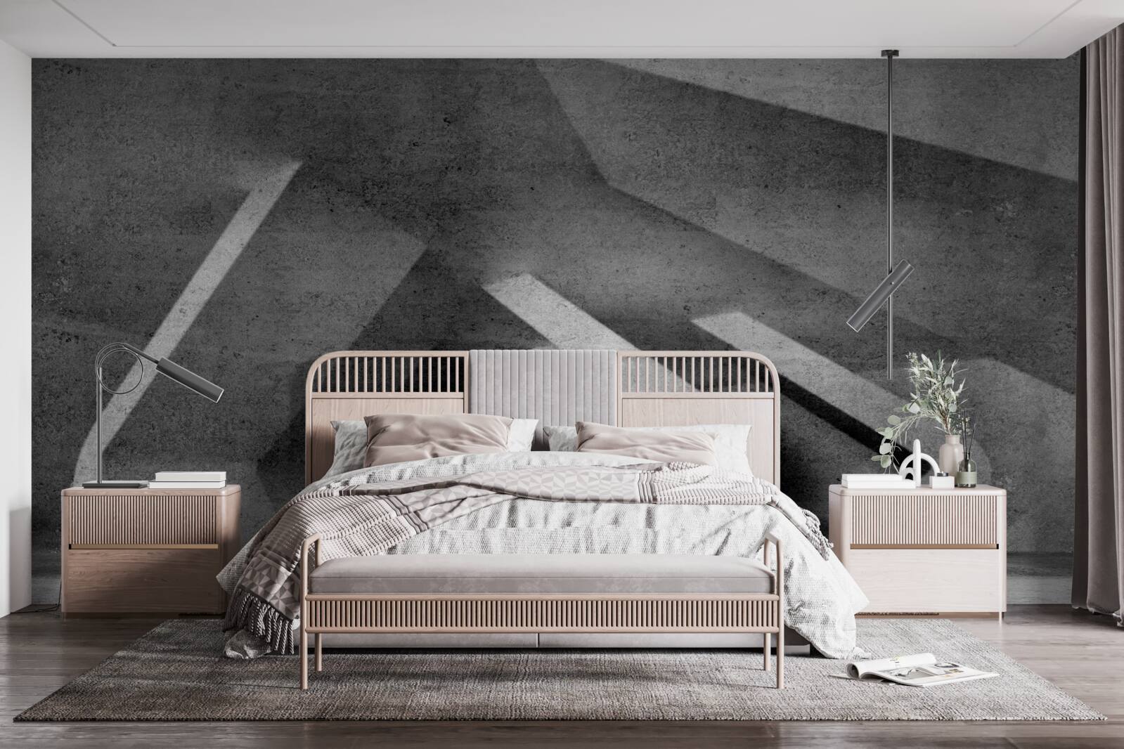 Fotobehang grijze tunnel