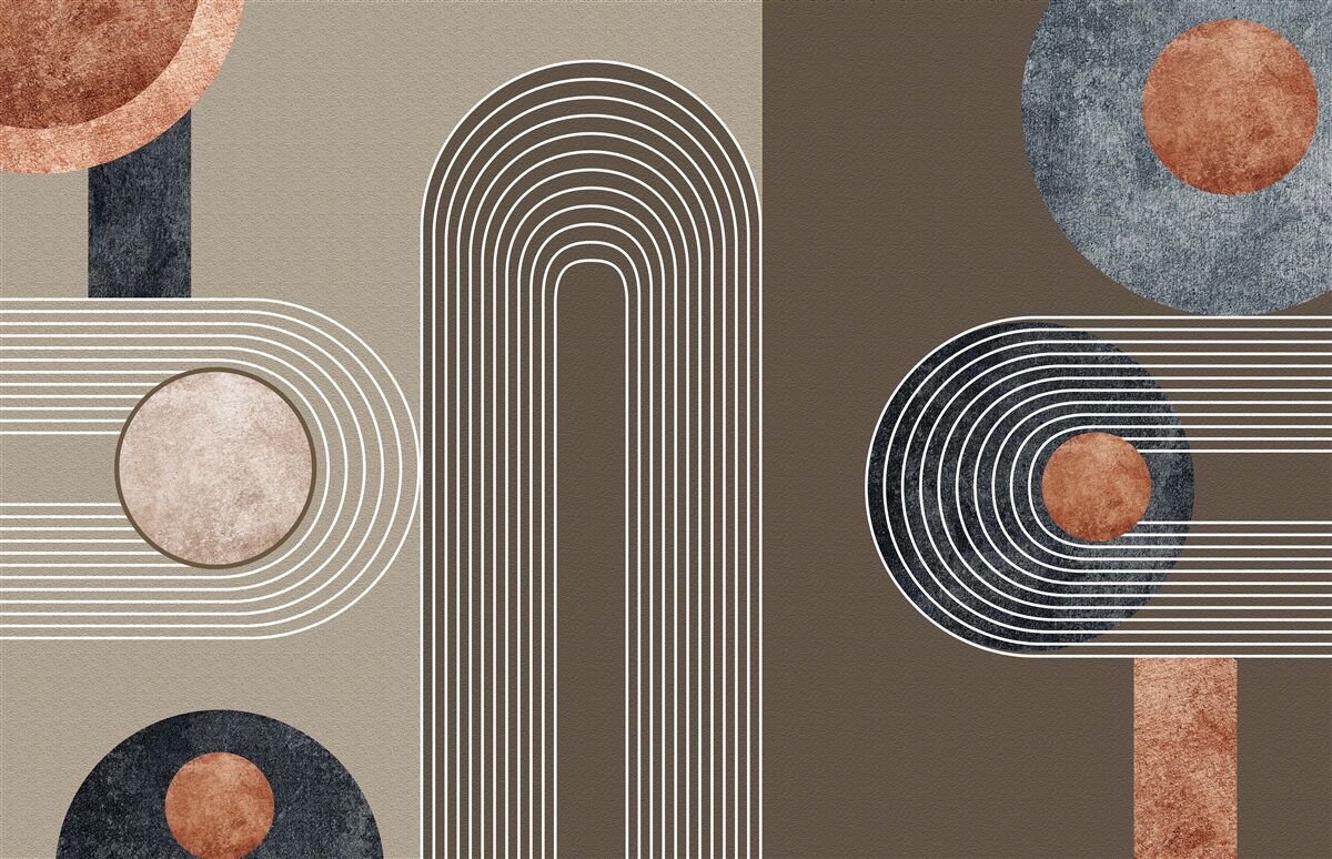 Fotobehang de lijnen vloeien vloeiend in elkaar over